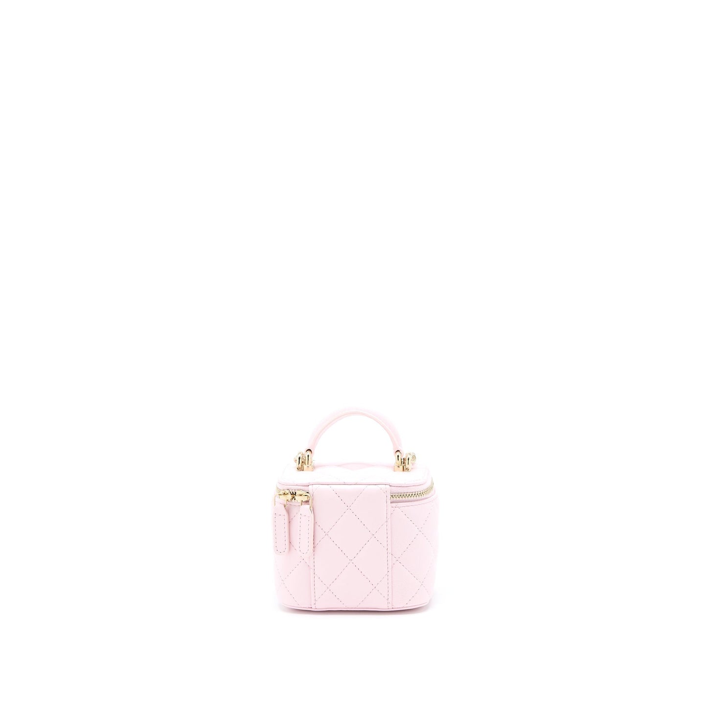 Chanel Top Handle Mini Vanity Lambskin Pink L