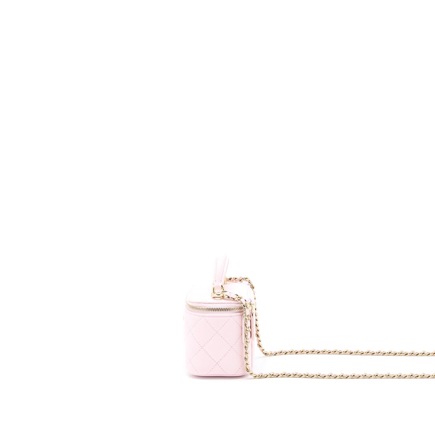 Chanel Top Handle Mini Vanity Lambskin Pink L