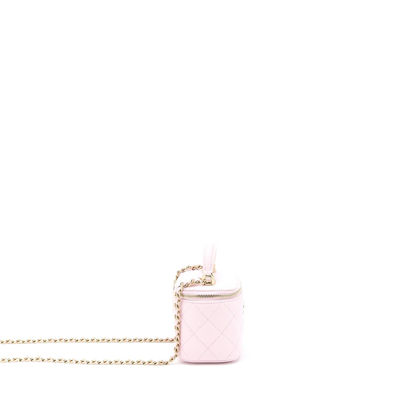 Chanel Top Handle Mini Vanity Lambskin Pink L