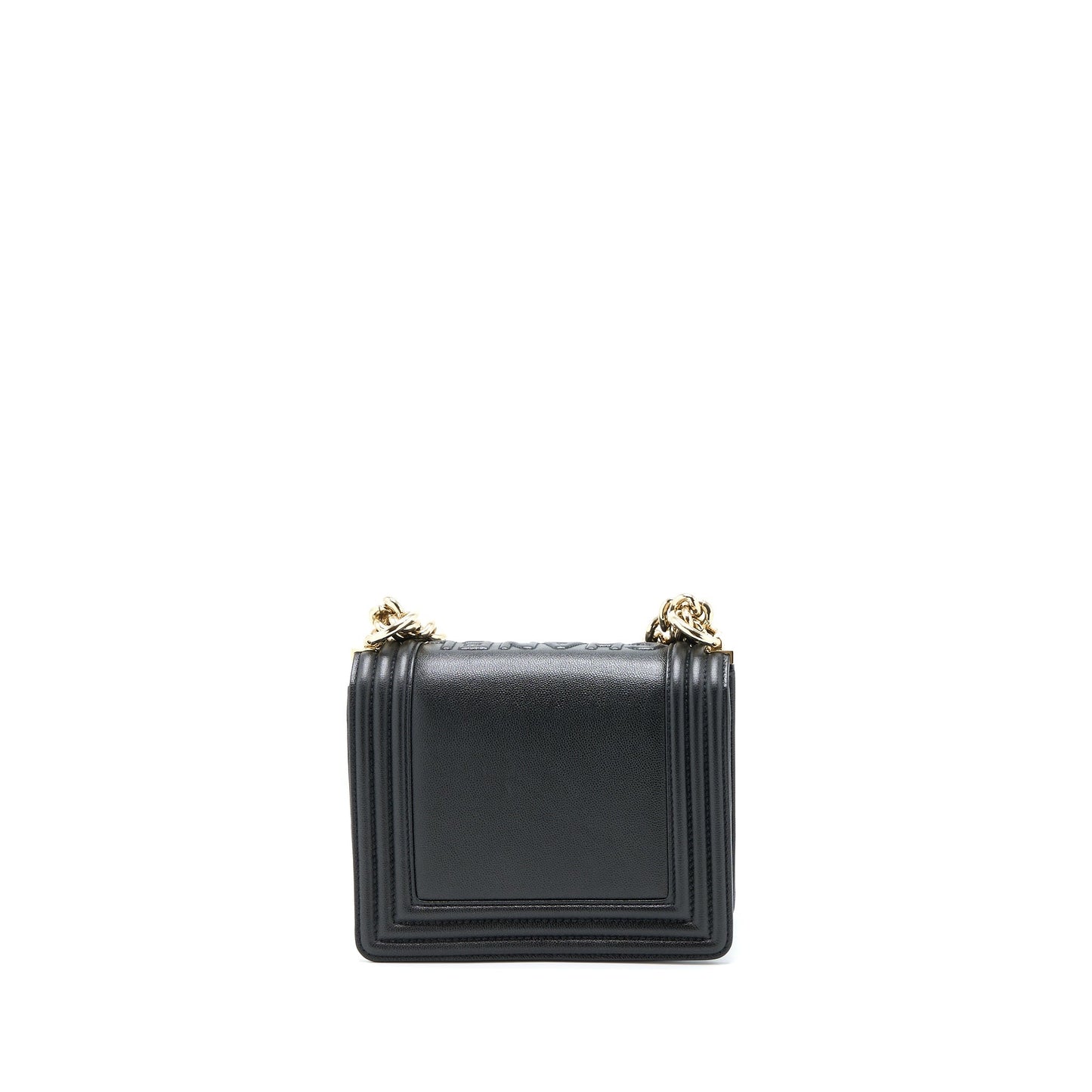 Chanel Mini Boy Bag Calfskin Black L (Microchip)