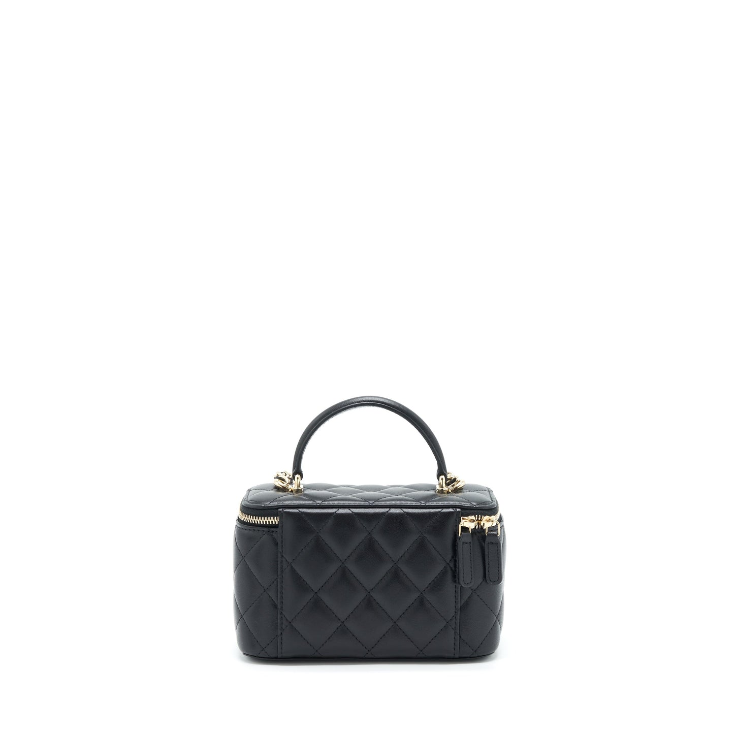 Chanel Top Handle Long Vanity Lambskin Black L