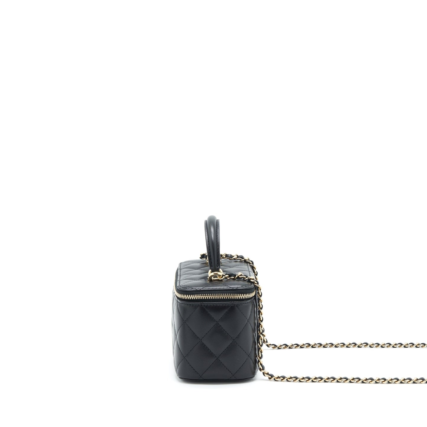 Chanel Top Handle Long Vanity Lambskin Black L