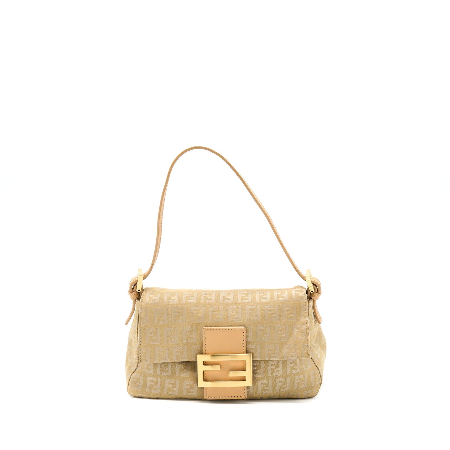 Fendi Mini Mamma Baguette Canvas Beige