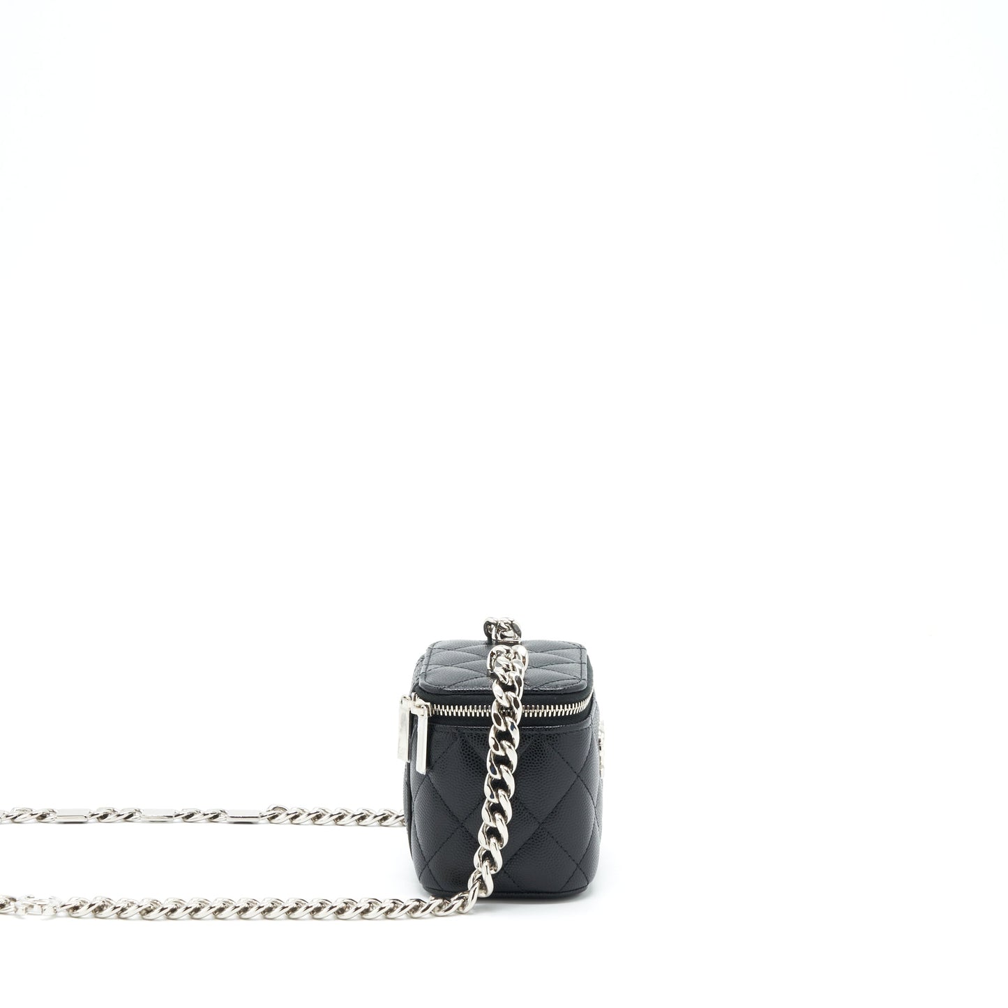 Chanel 22S Mini Vanity With Coco Giant Chain Caviar Black