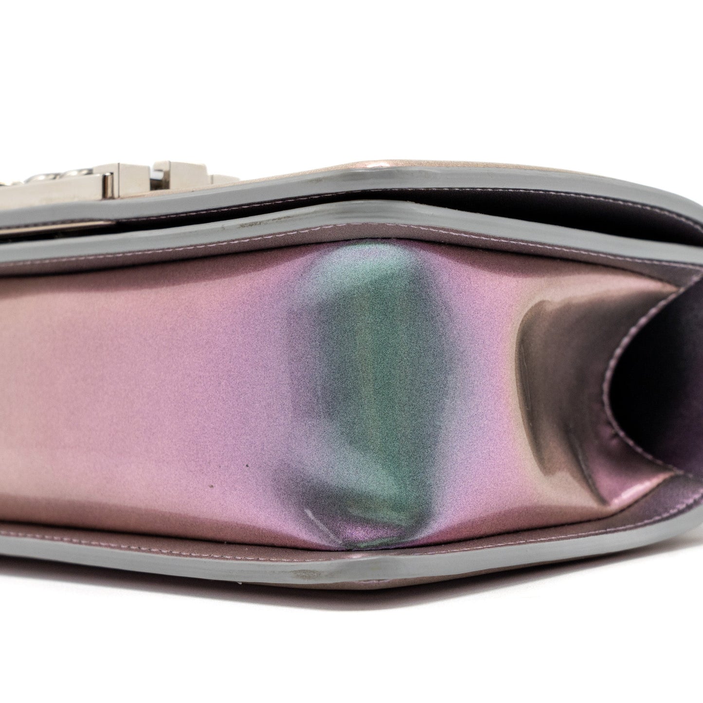 Chanel 18S small boy bag limited PVC / Patent calfskin leather iridescent light purple