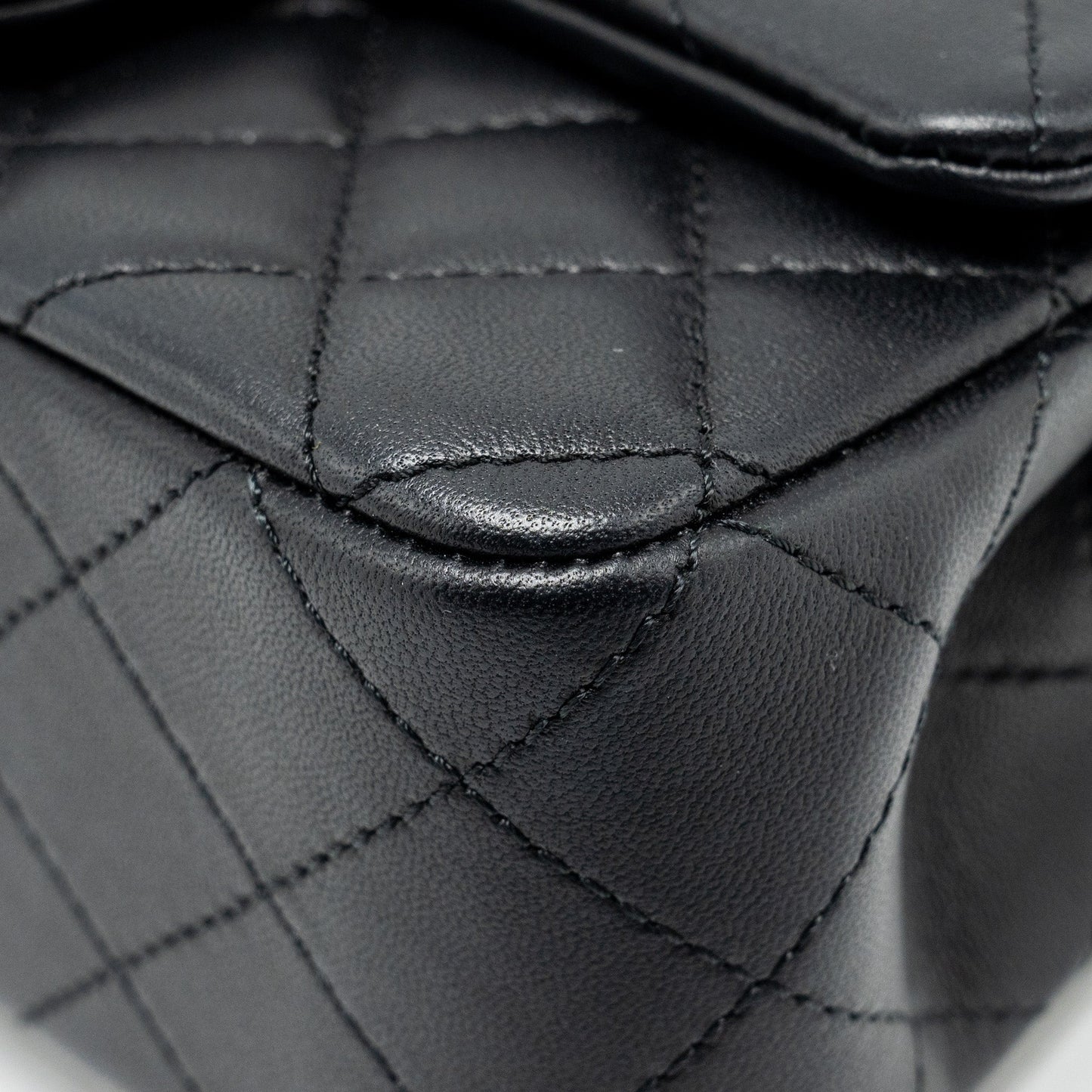 Chanel Pearl Crush Mini Rectangular Flap Bag Lambskin Black  (microchip)