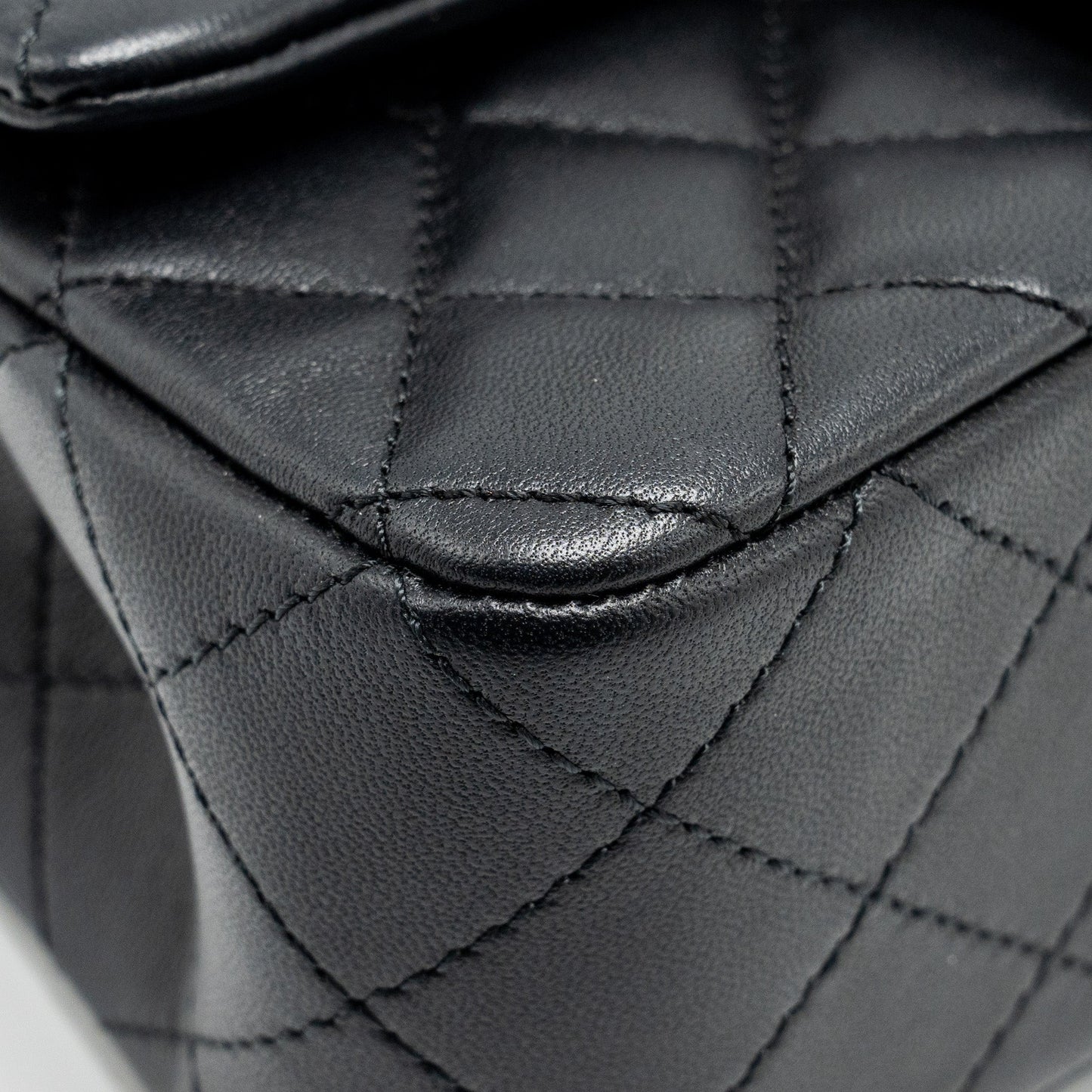 Chanel Pearl Crush Mini Rectangular Flap Bag Lambskin Black  (microchip)