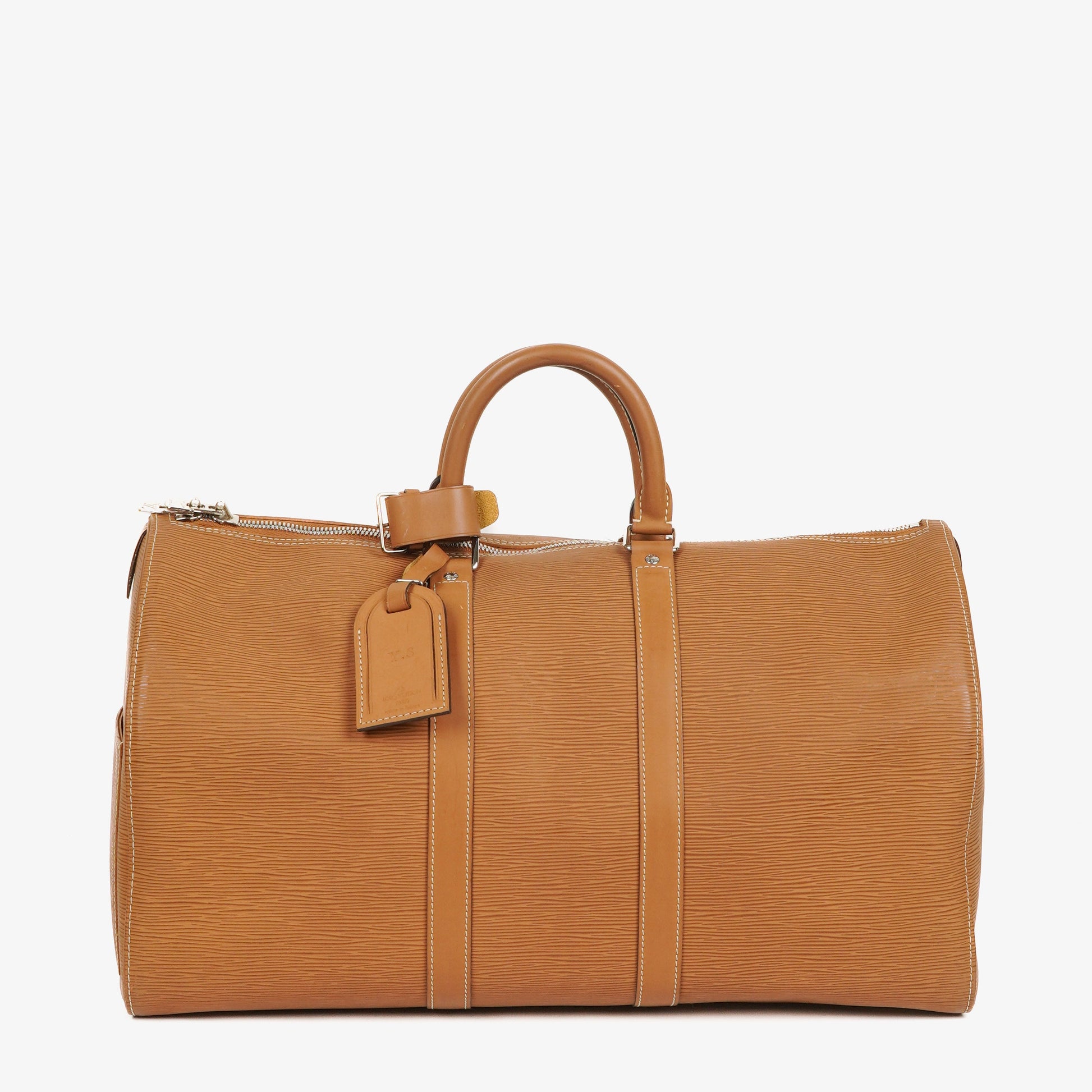 Louis Vuitton Keepall 45 Cannelle EPI Leather Travel Bag