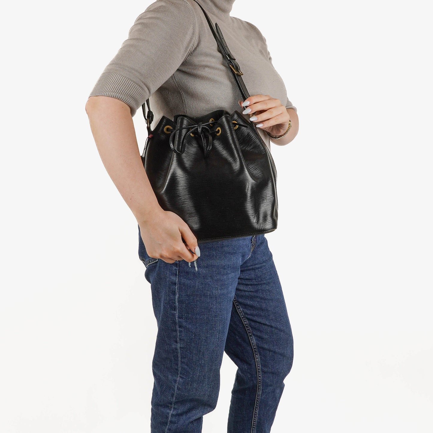 Louis Vuitton Petit Noe Black EPI Leather Shoulder Bag