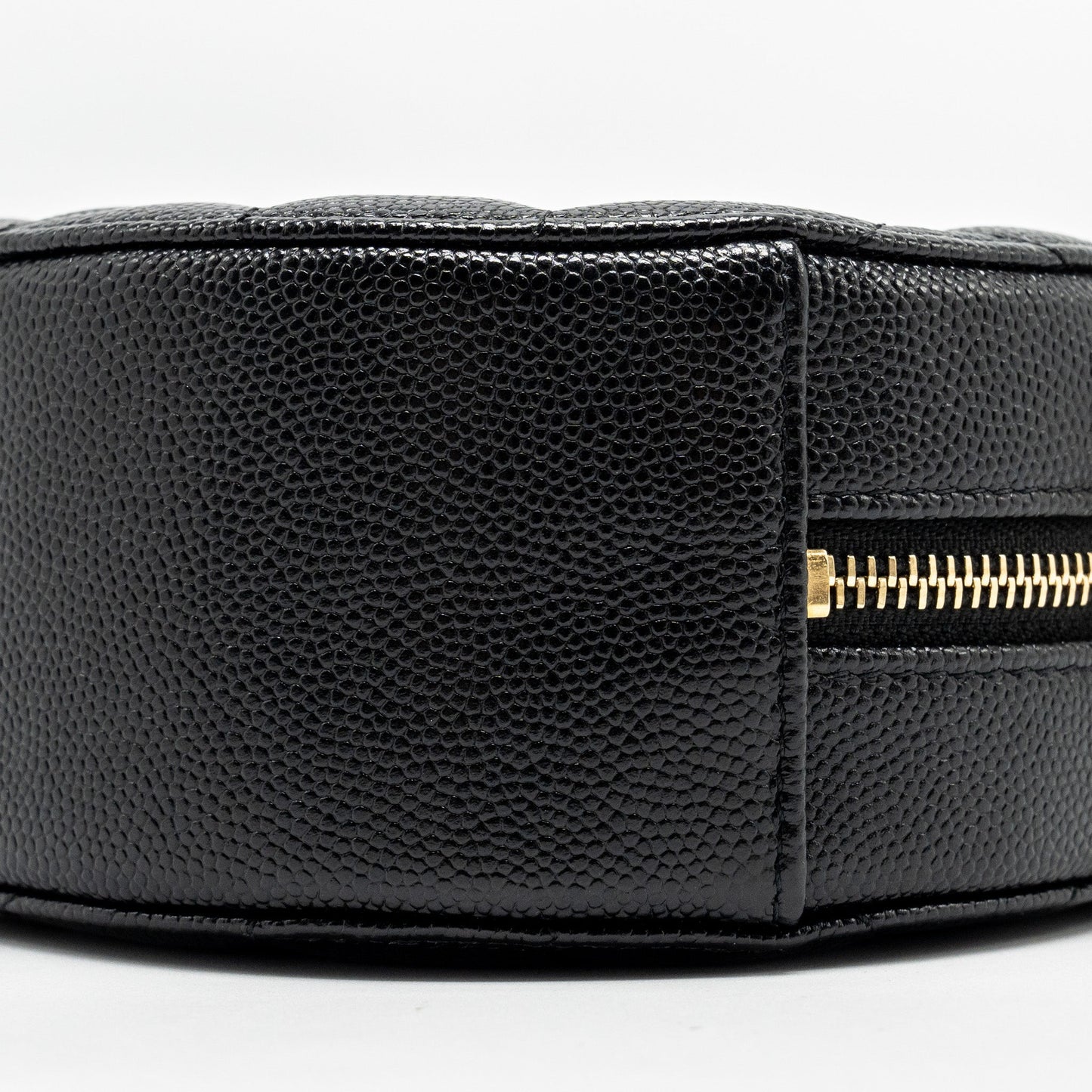 Chanel Round Clutch with Chain Caviar Black L