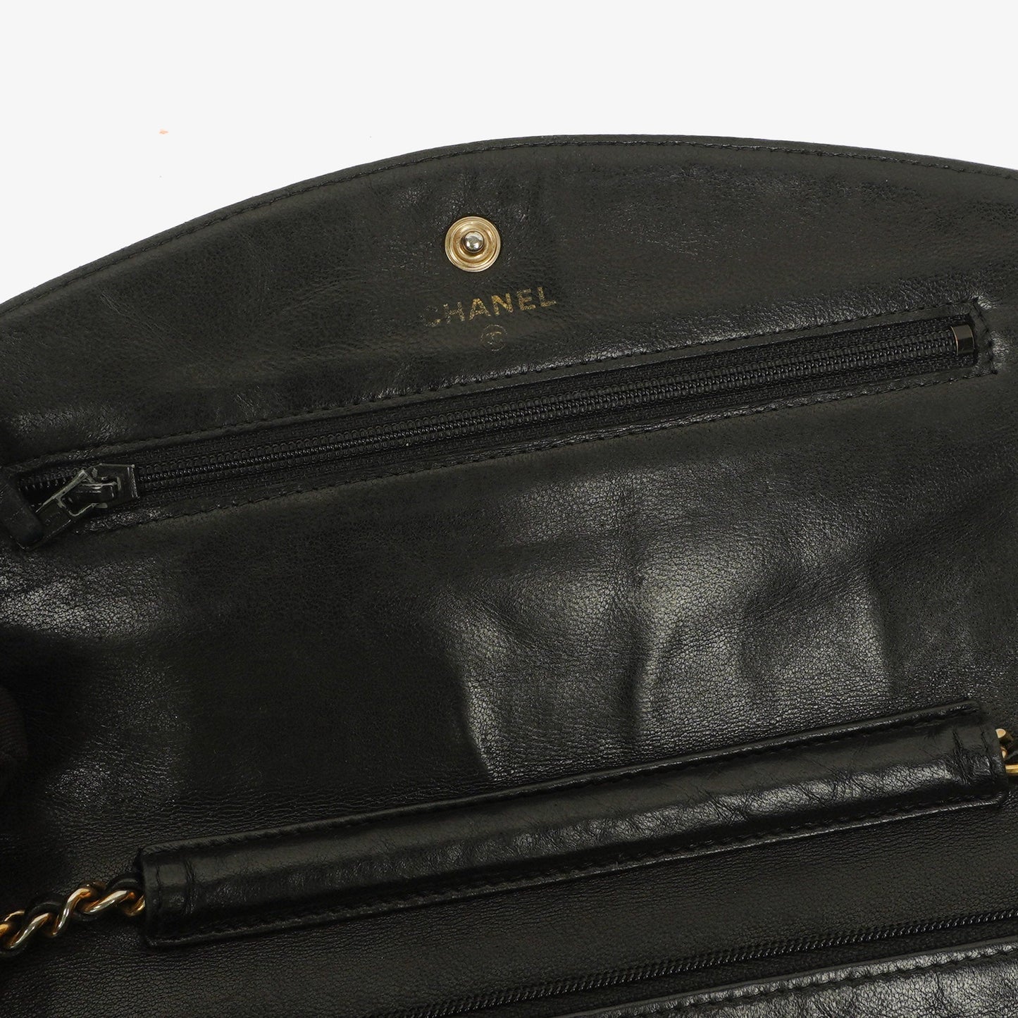 Chanel Black Caviar Timeless CC Wallet on Chain WOC