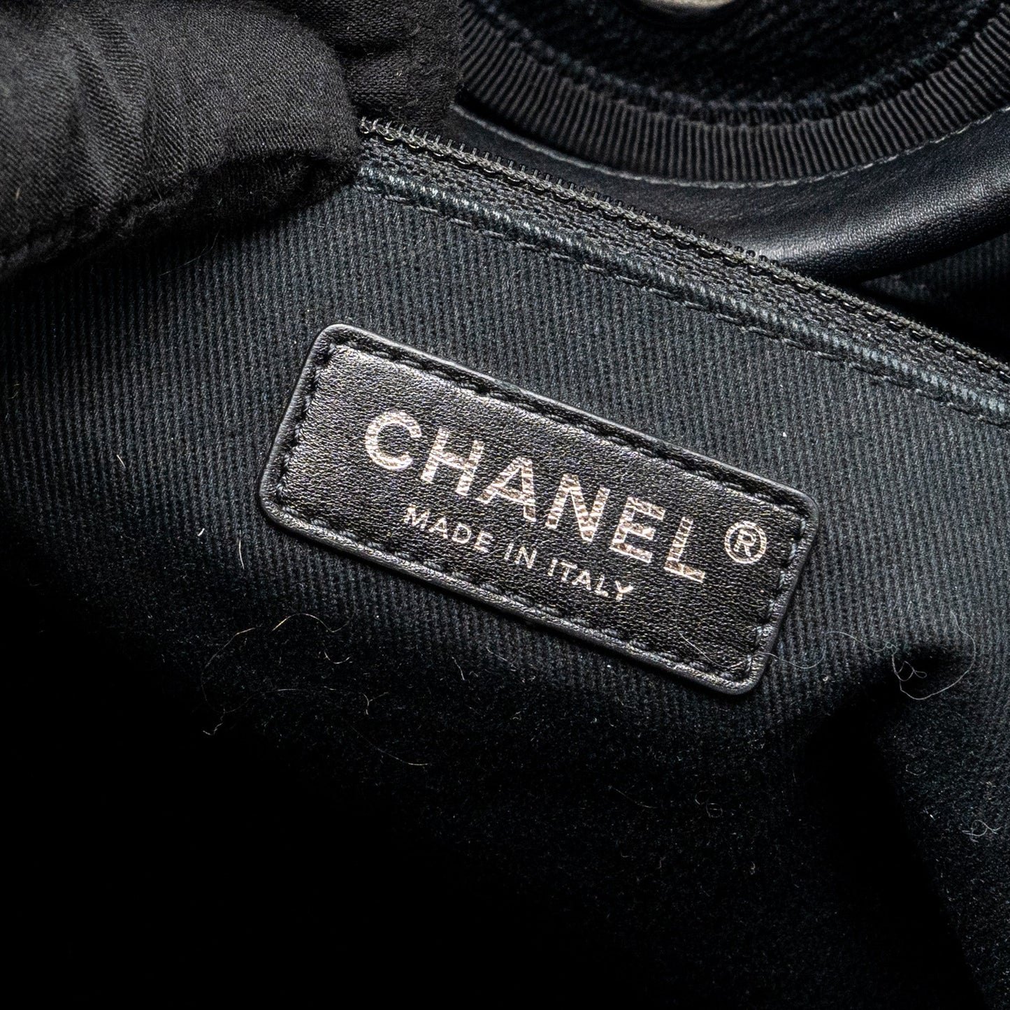 Chanel Large Deauville Black-Studded Tote Bag Canvas/Leather Black