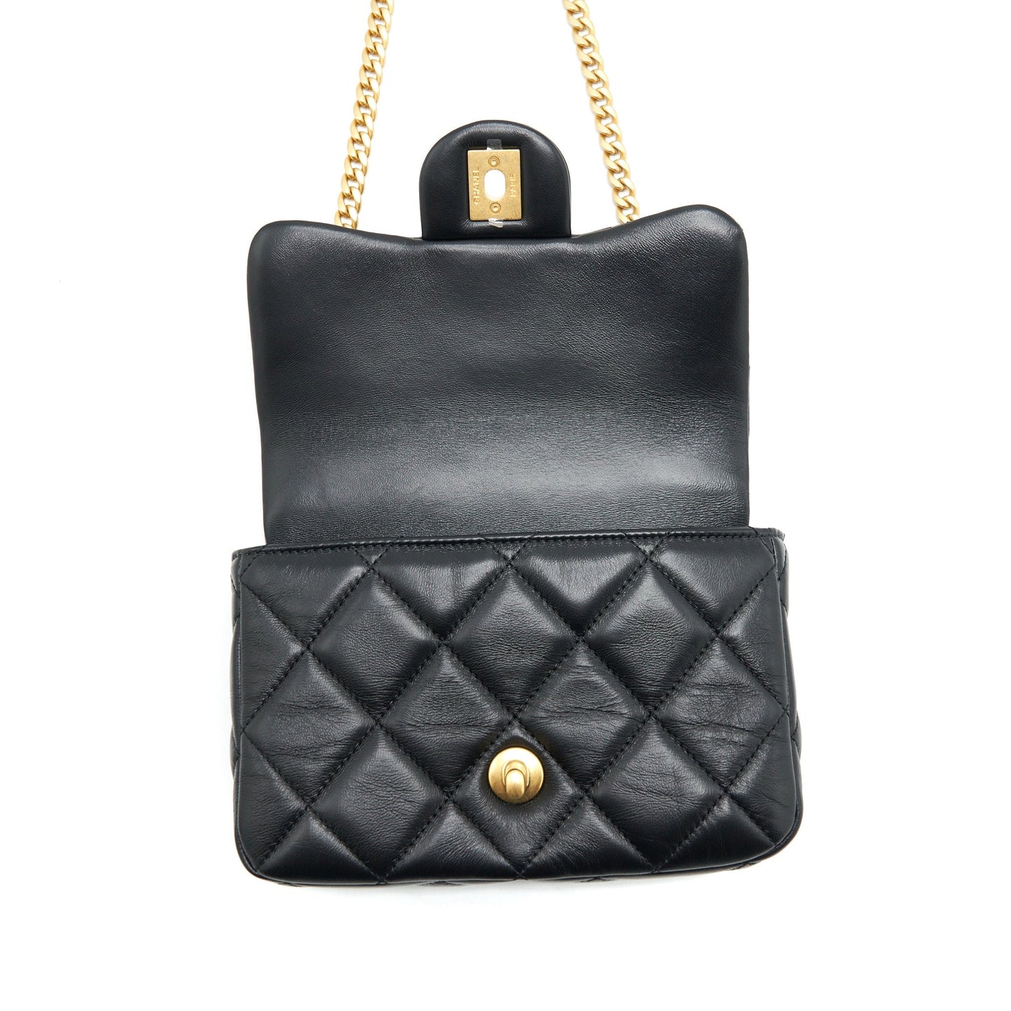 Chanel 22P Seasonal Mini Square Flap Bag Lambskin Black