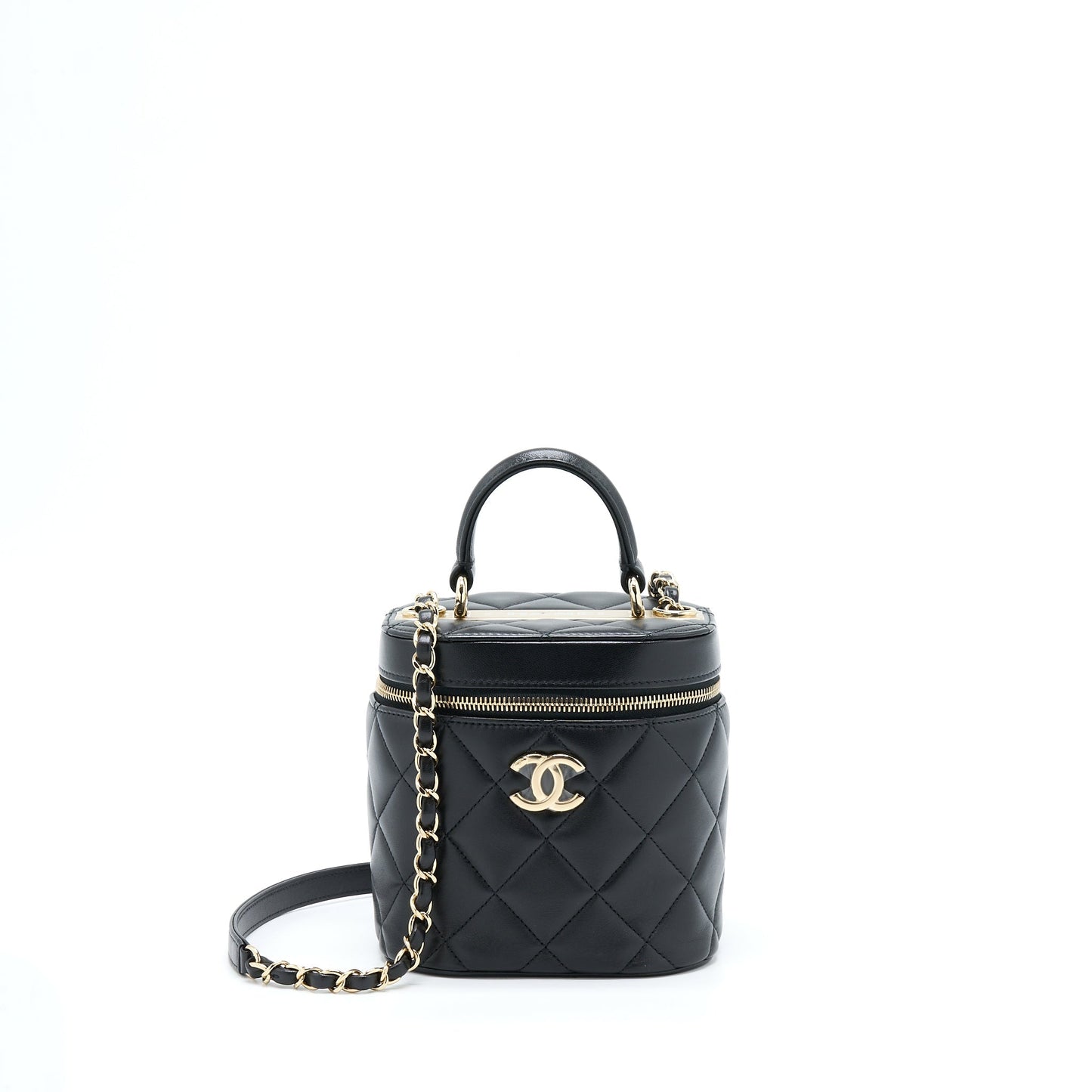 Chanel Trendy Vanity Case Lambskin Black L (Microchip)