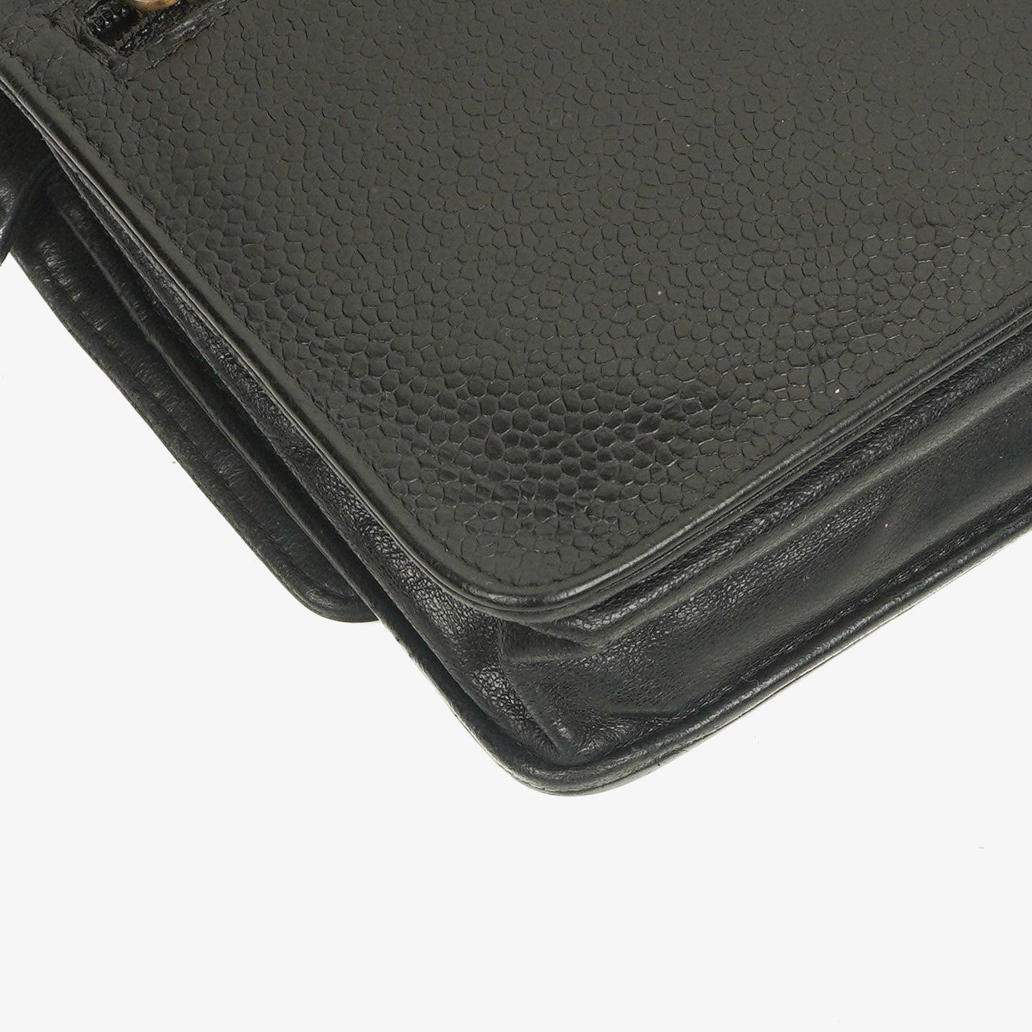 Chanel Black Caviar Timeless CC Wallet on Chain WOC