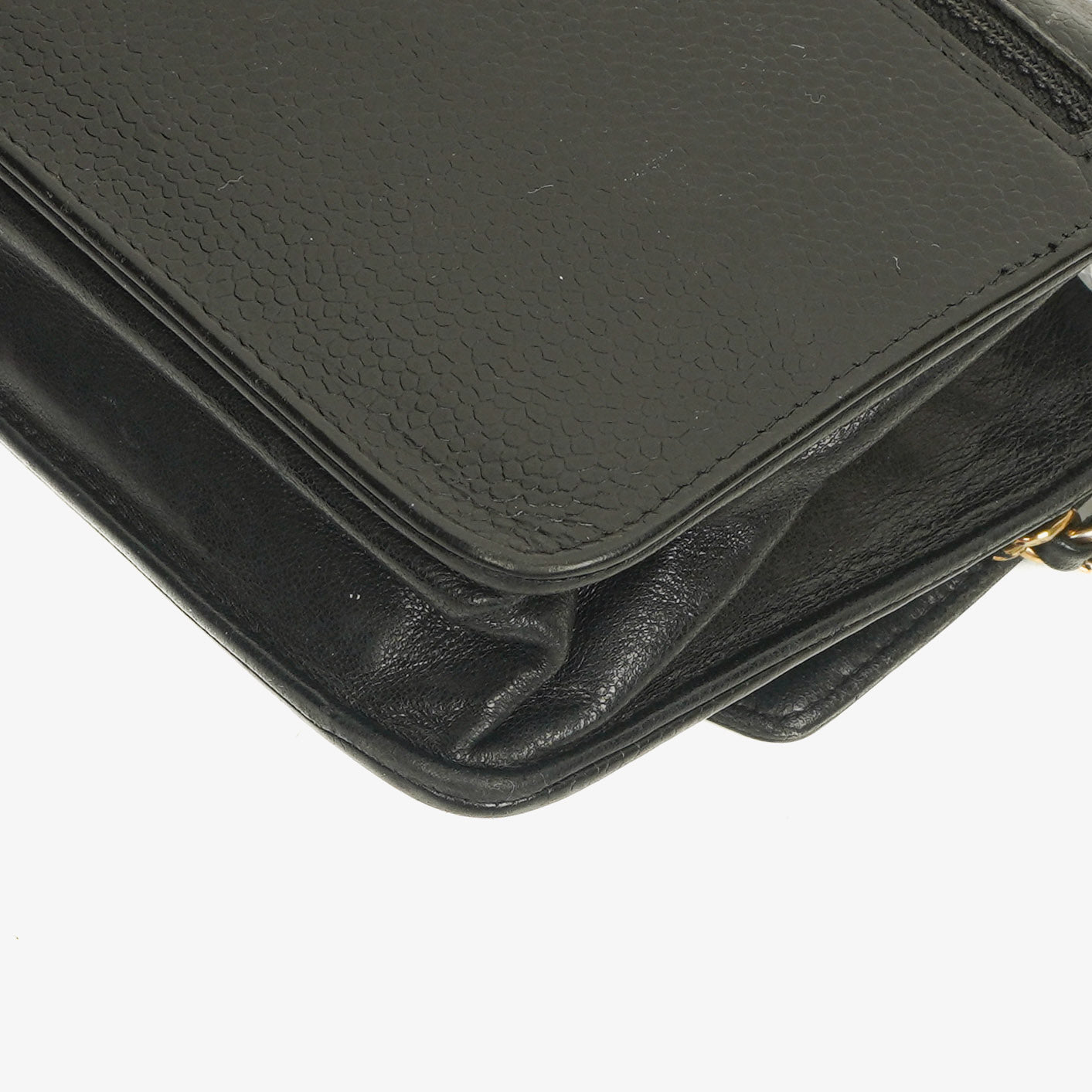 Chanel Black Caviar Timeless CC Wallet on Chain WOC