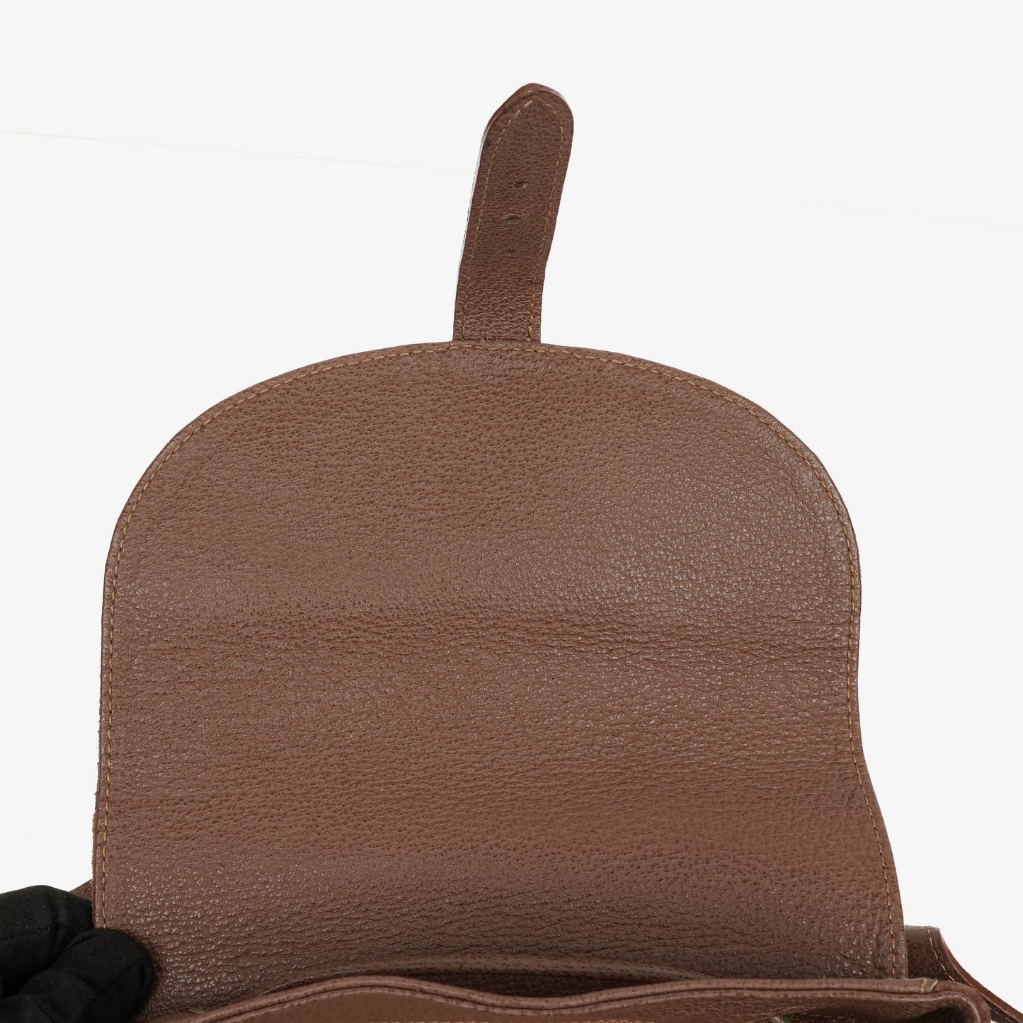 Gucci Vintage Brown Suede and Leather Bamboo Backpack
