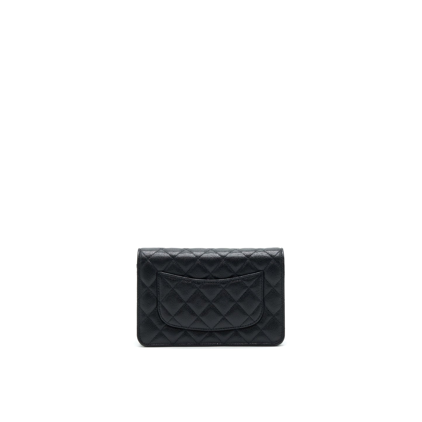 Chanel 21A Coco letter Wallet on Chain Black Caviar