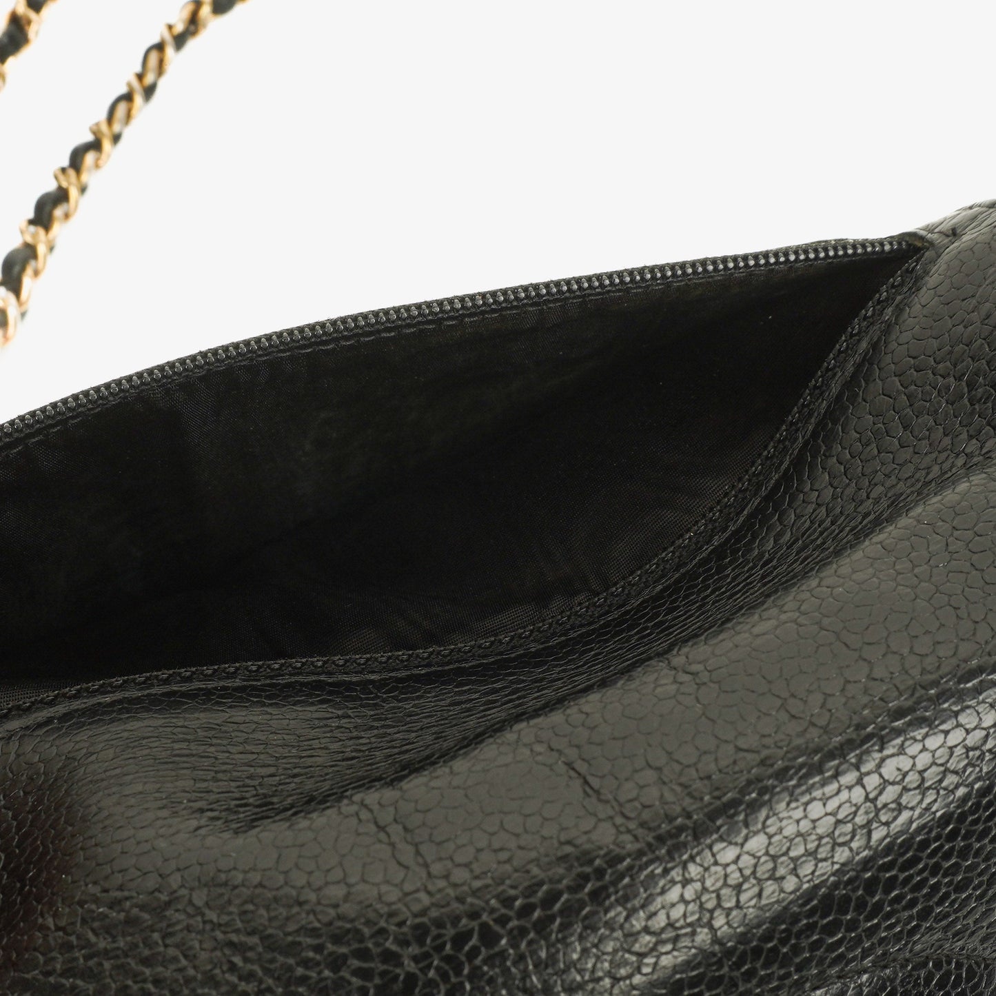 Chanel Black Caviar Timeless CC Wallet on Chain WOC