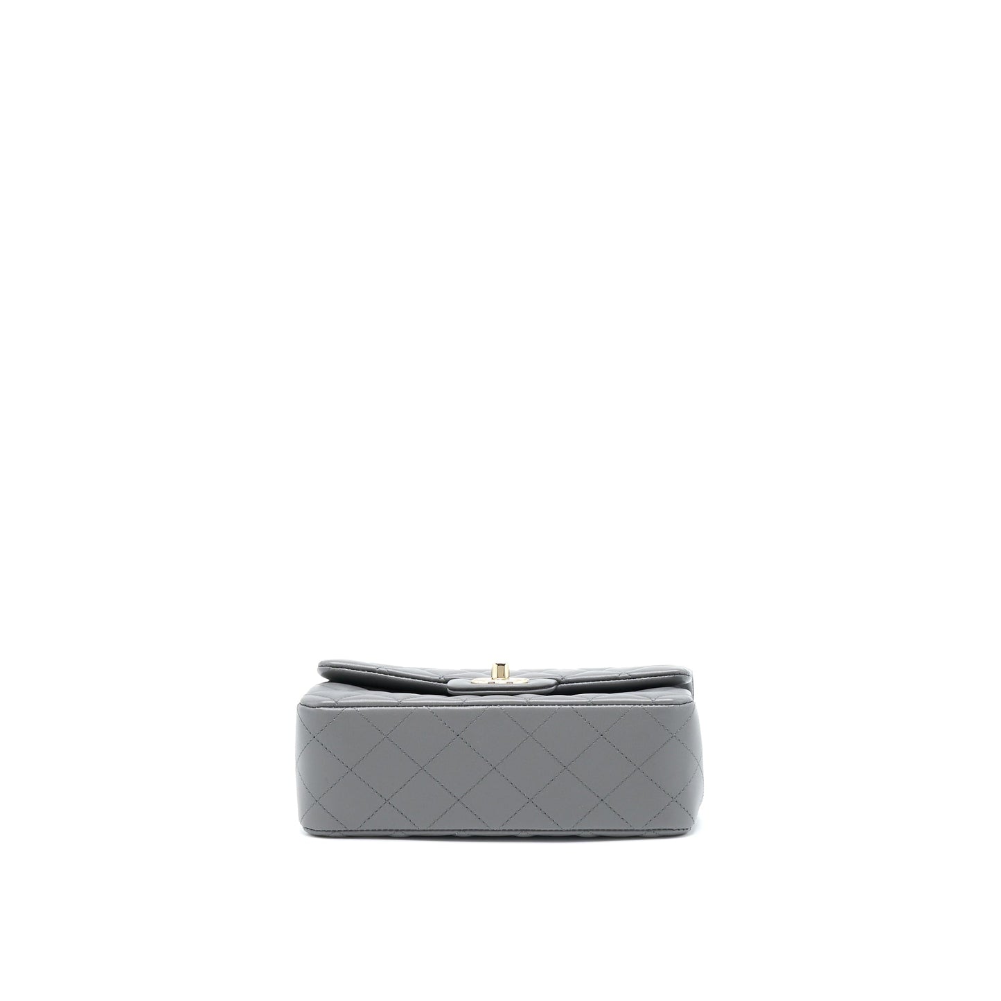 Chanel 22A Mini Rectangular Flap Bag Lambskin Grey L (Microchip).