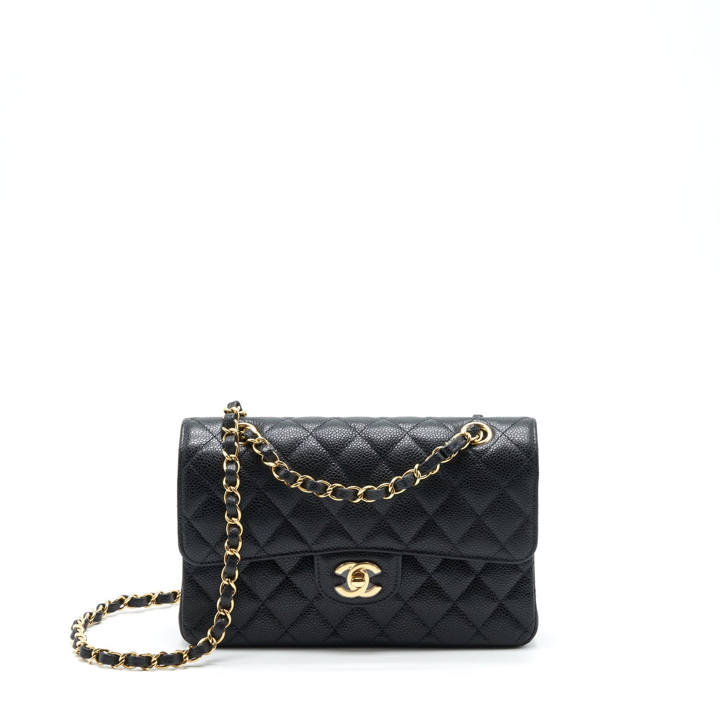 Chanel Small Classic Double Flap Bag Caviar Black L