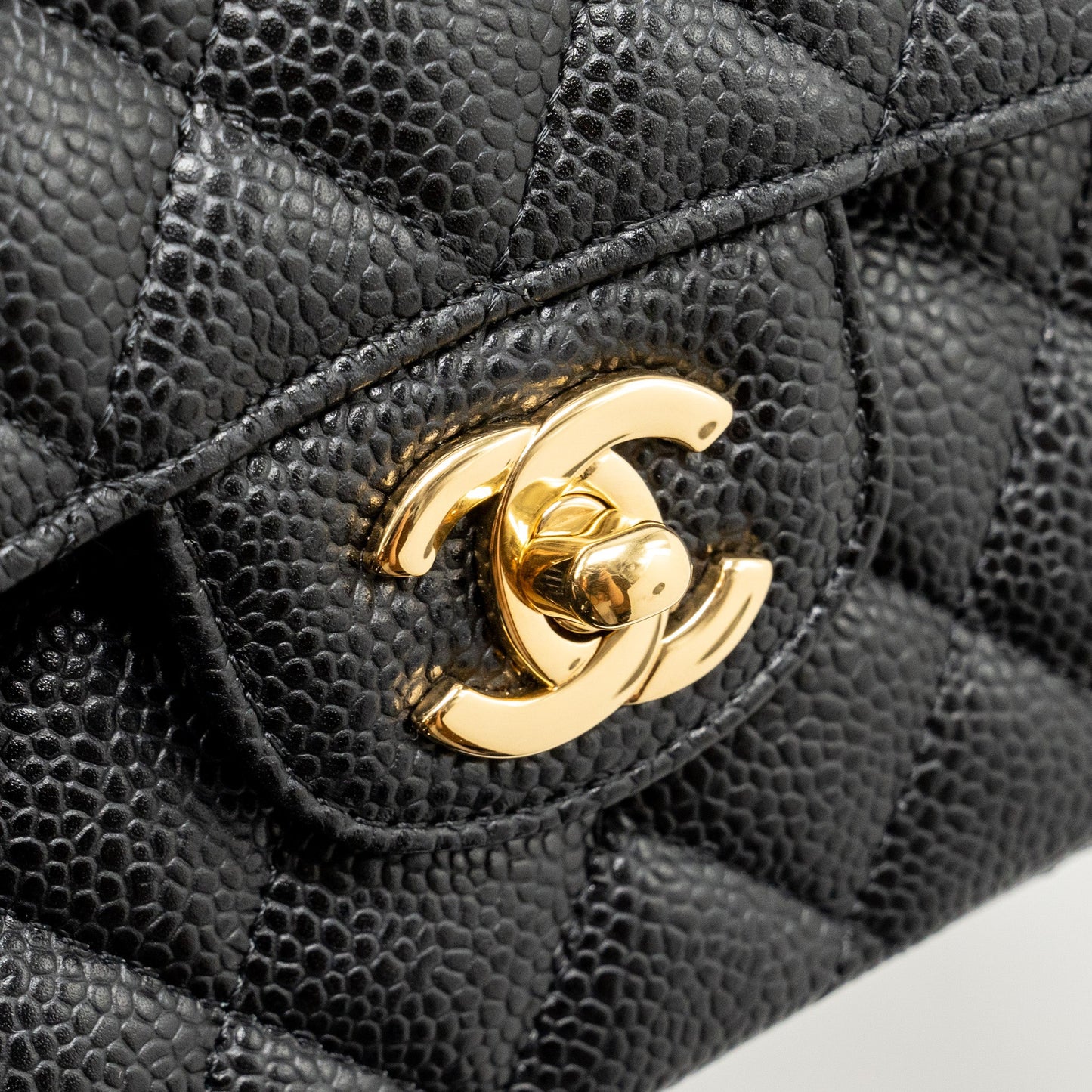 Chanel Medium Classic Double  Flap Bag Caviar  Black