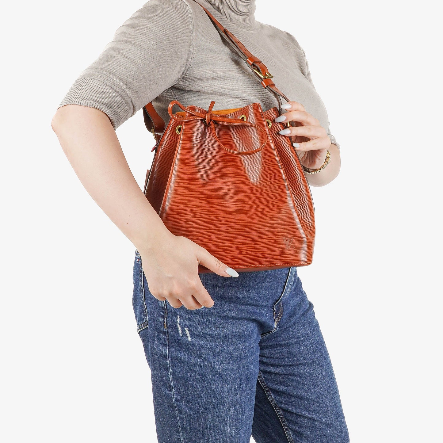 Louis Vuitton Petit Noe Brown EPI Leather Shoulder Bag