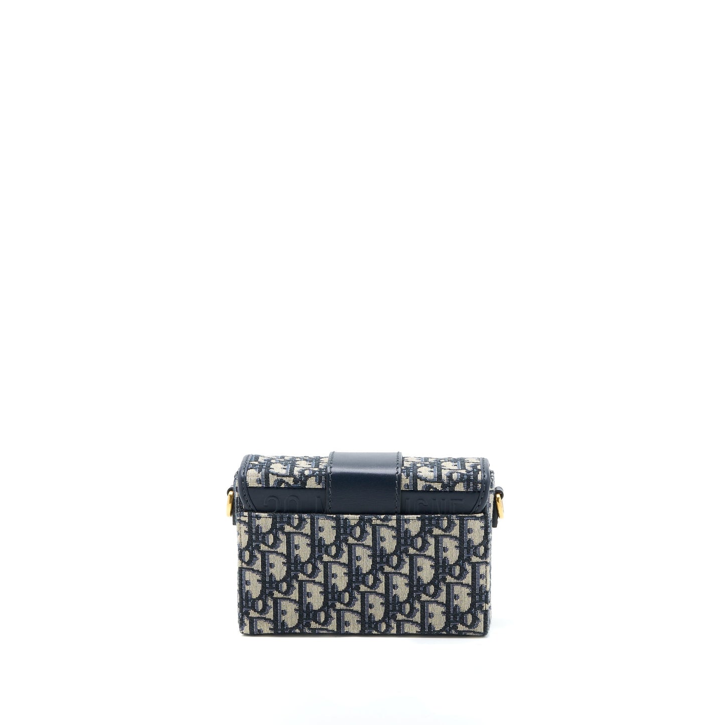 Dior 30 Montaigne Mini Box Purse Blue Oblique