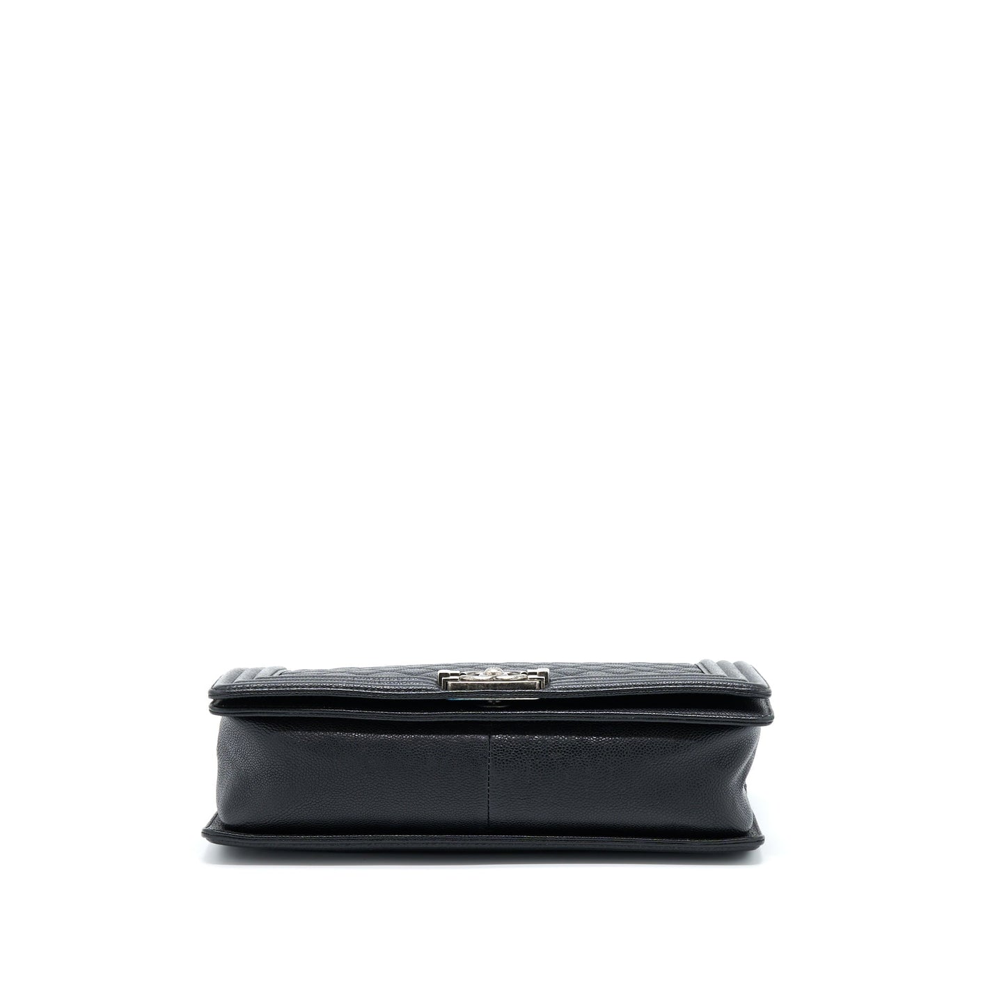 Chanel New Medium 28cm Boy Bag Caviar Black Ruthenium