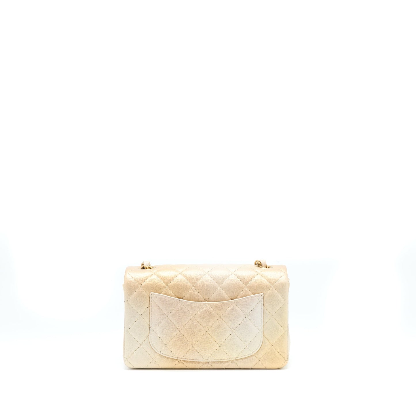 Chanel 22C Mini Rectangular Flap Bag Goatskin Ombre Beige Brushed (Microchip)