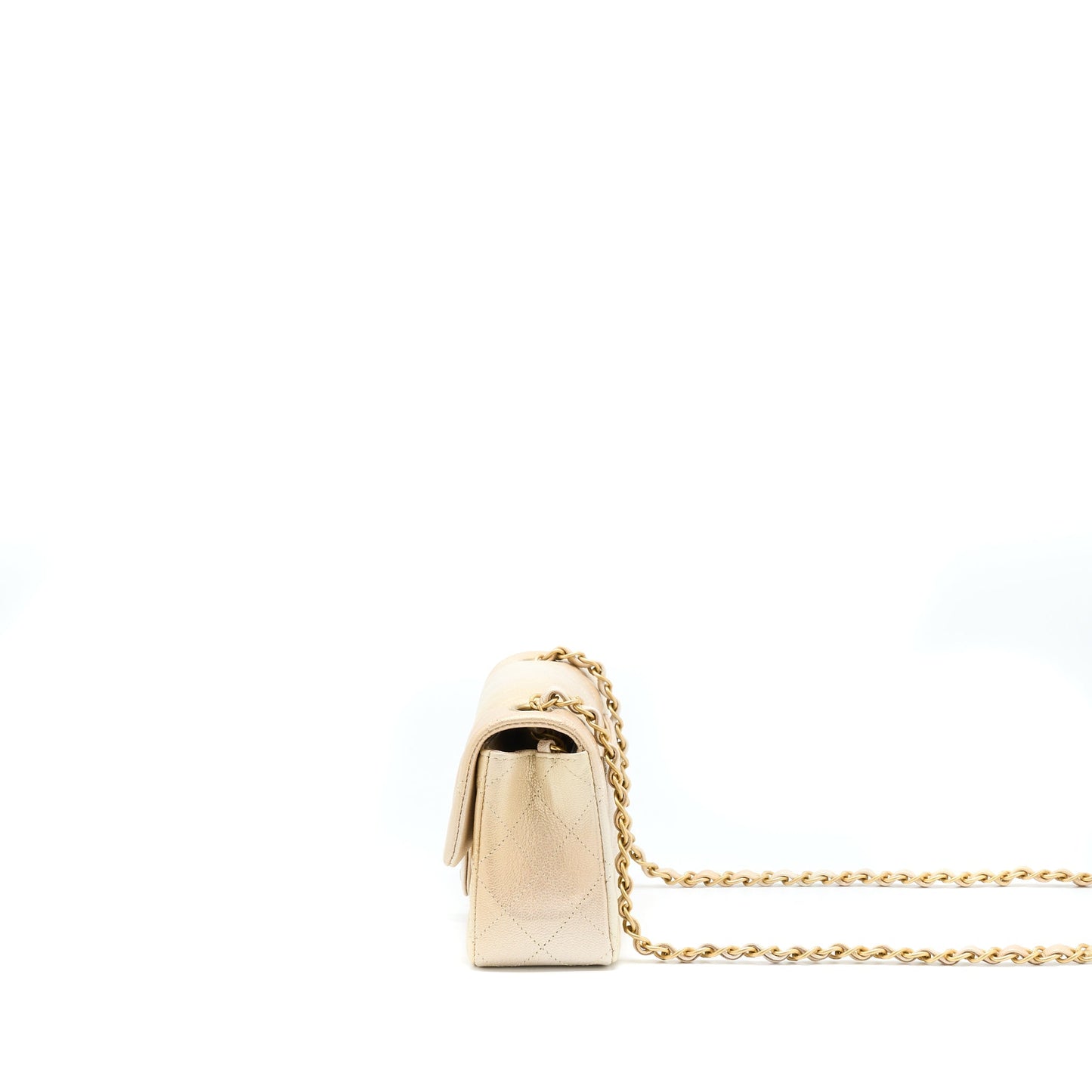 Chanel 22C Mini Rectangular Flap Bag Goatskin Ombre Beige Brushed (Microchip)