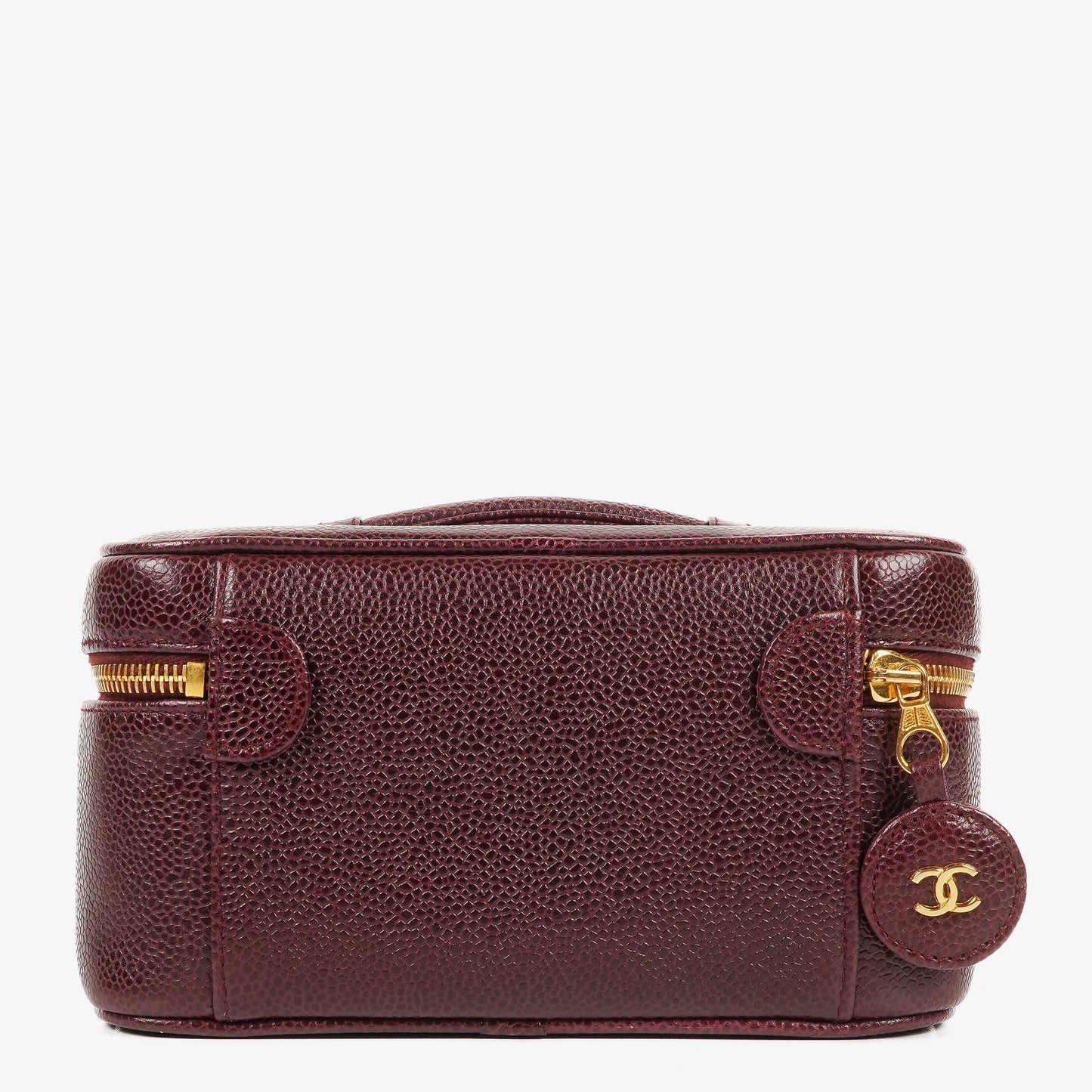 Chanel Burgundy Leather Vanity Case