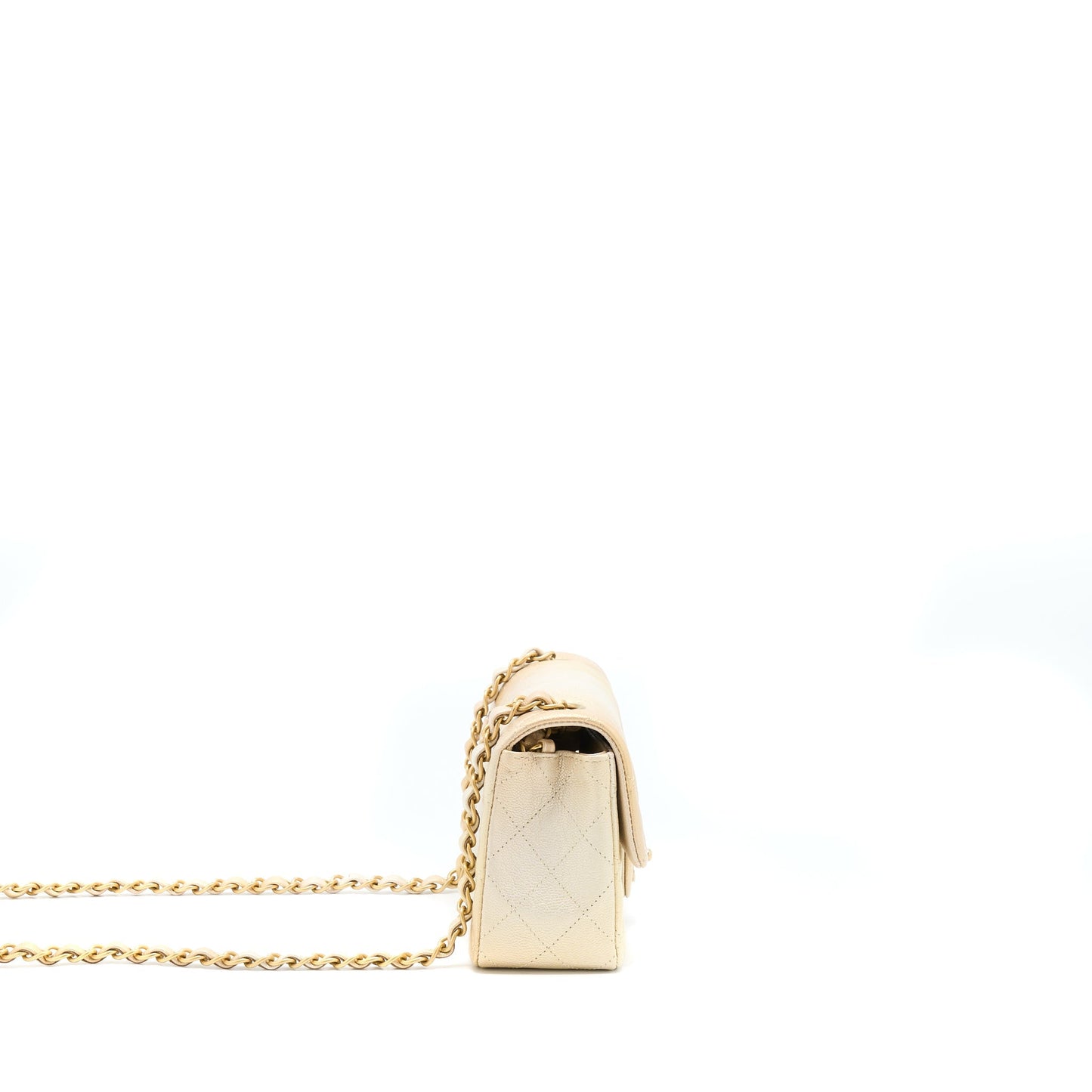 Chanel 22C Mini Rectangular Flap Bag Goatskin Ombre Beige Brushed (Microchip)