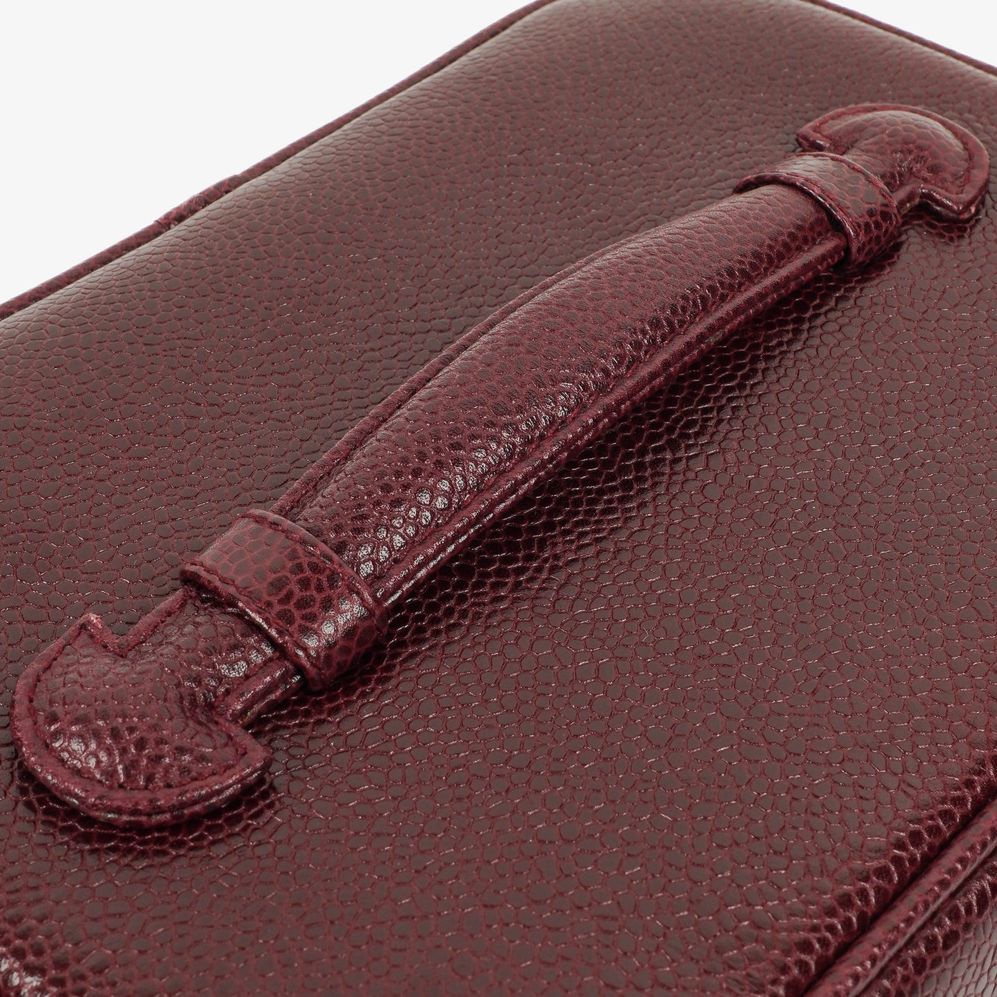 Chanel Burgundy Leather Vanity Case