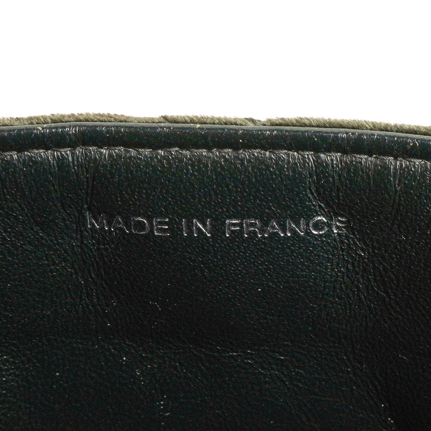 Chanel Velvet Quilted Flap Shoulder Bag Olive Green