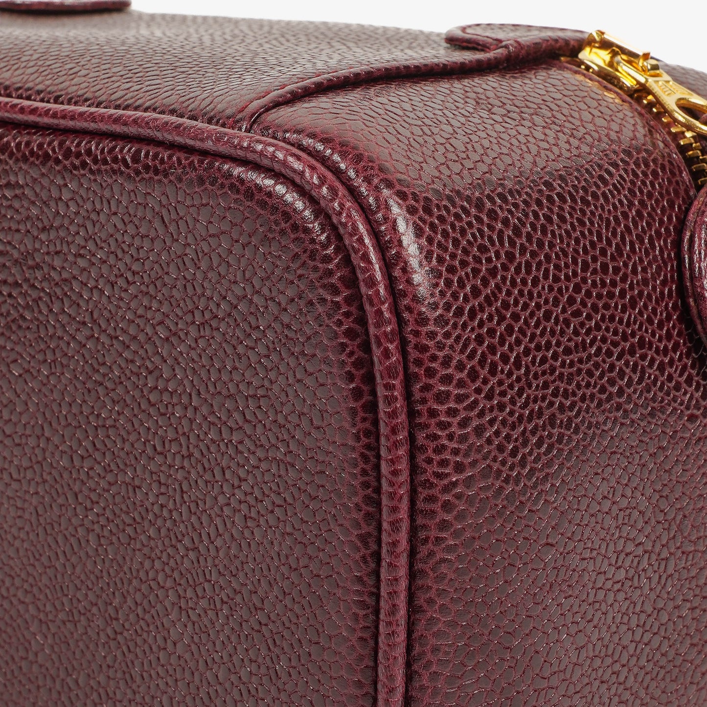 Chanel Burgundy Leather Vanity Case