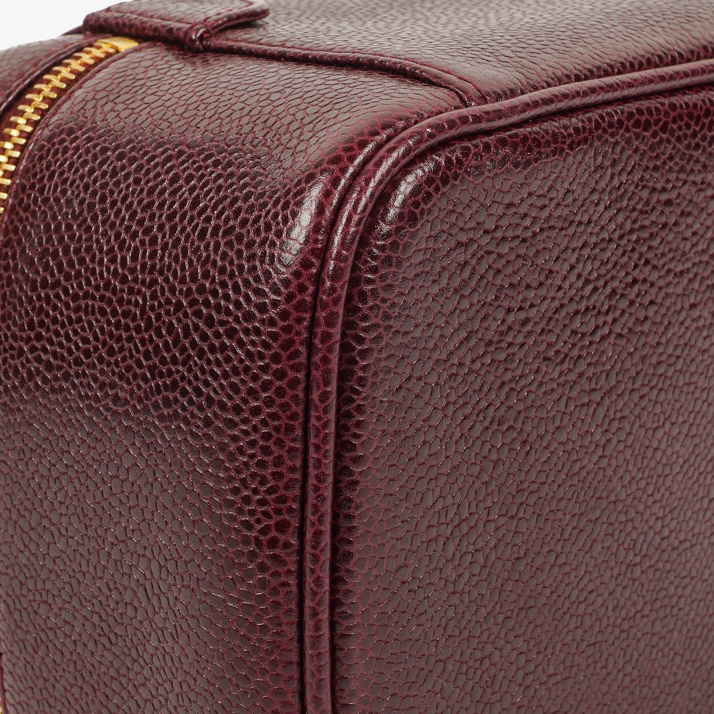 Chanel Burgundy Leather Vanity Case