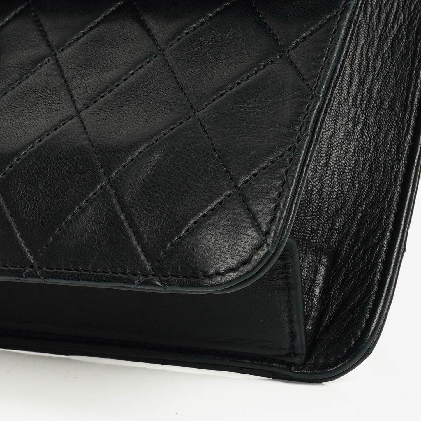 Chanel Classic Dark Navy Quilted Lambskin Single Flap Bag With 24K Gold-Plated Hardware