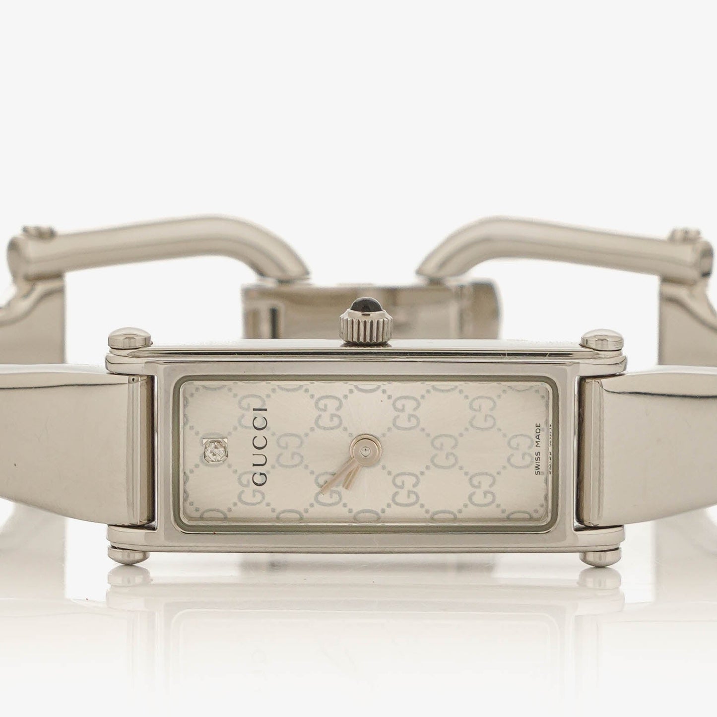 Gucci 1500L Rectangular Stainless Steel Watch