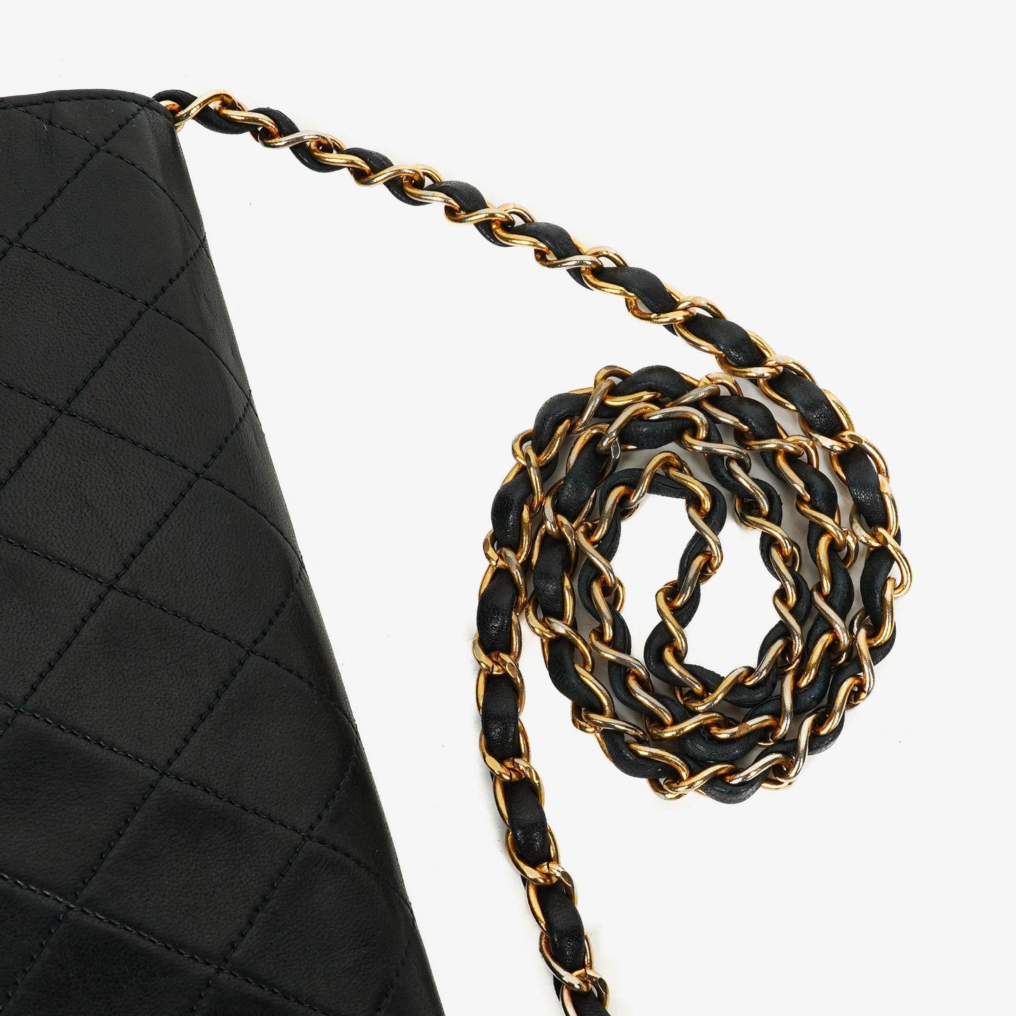 Chanel Classic Dark Navy Quilted Lambskin Single Flap Bag With 24K Gold-Plated Hardware