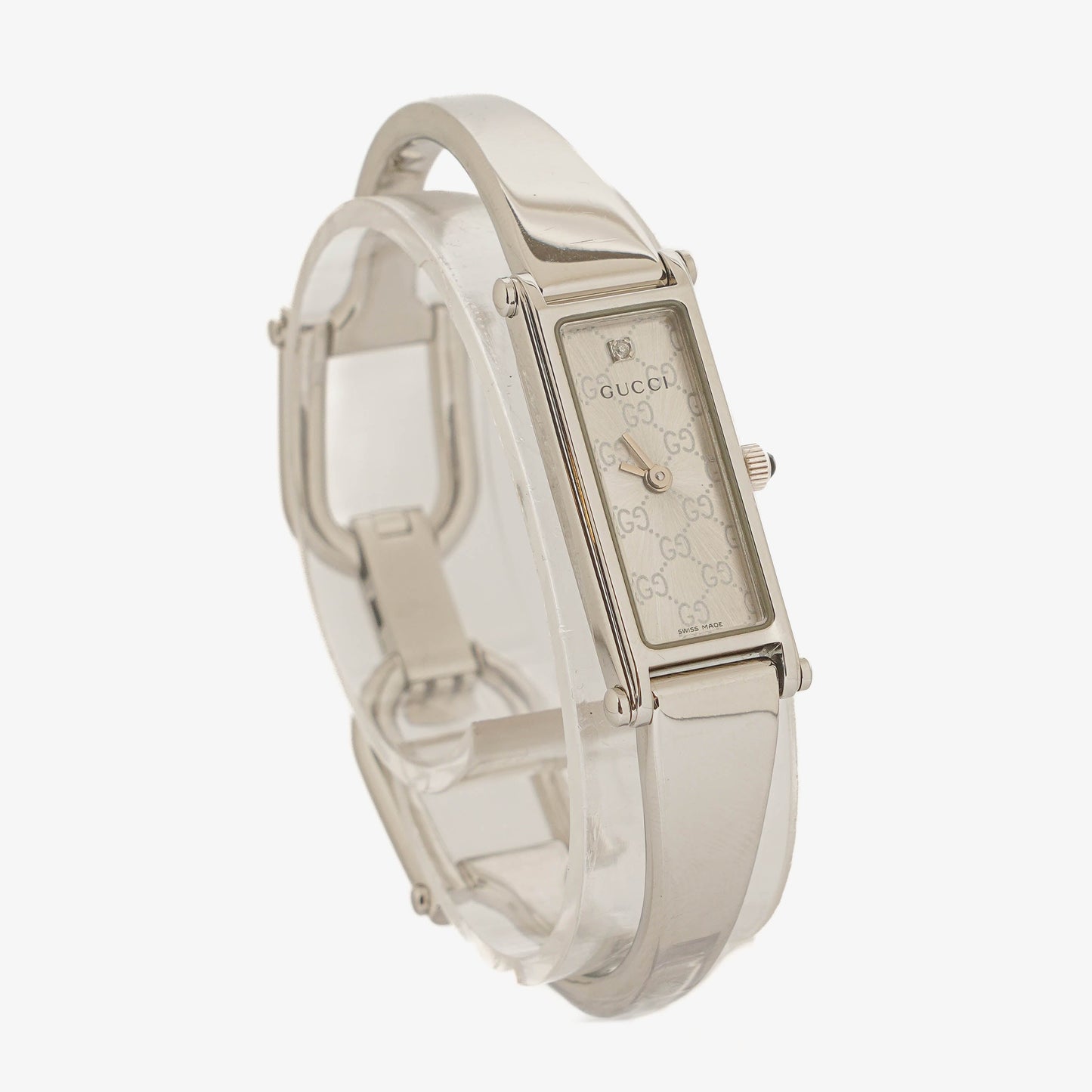 Gucci 1500L Rectangular Stainless Steel Watch