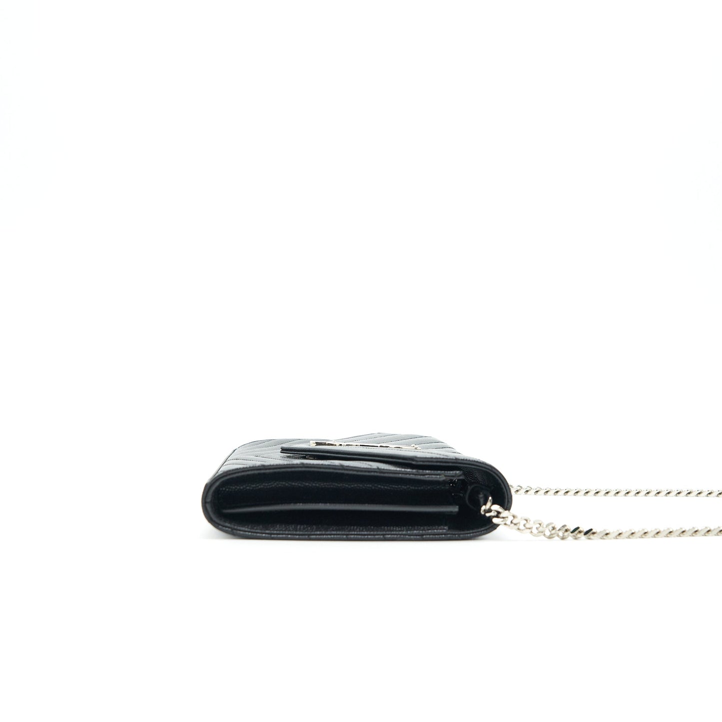 Saint Laurent Envelope Monogram Wallet on Chain in