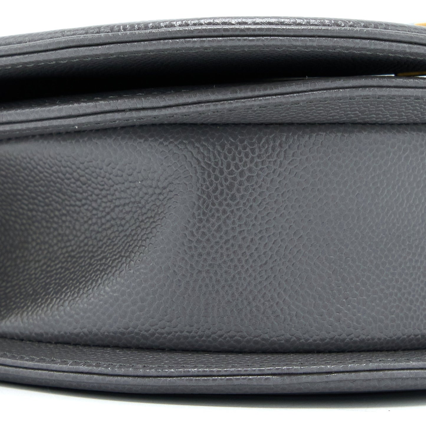 Chanel 22A Boy Messenger Bag Caviar Grey  (Microchip)
