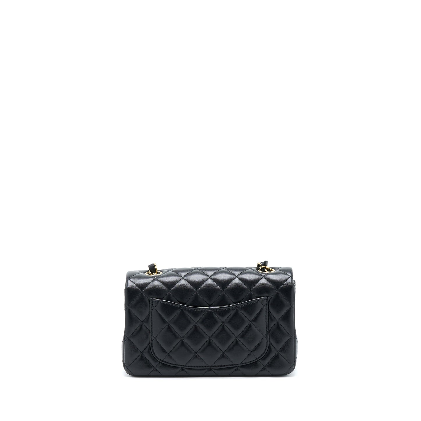 Chanel Mini Rectangular Lambskin Black L(Microchip)