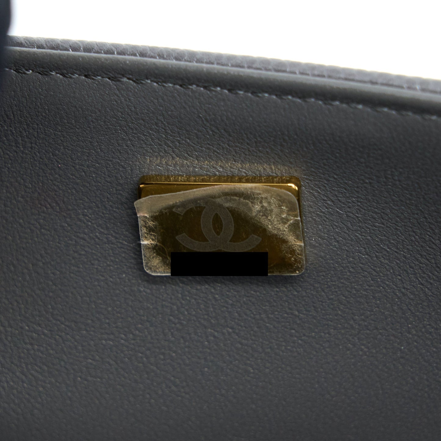 Chanel 22A Boy Messenger Bag Caviar Grey  (Microchip)