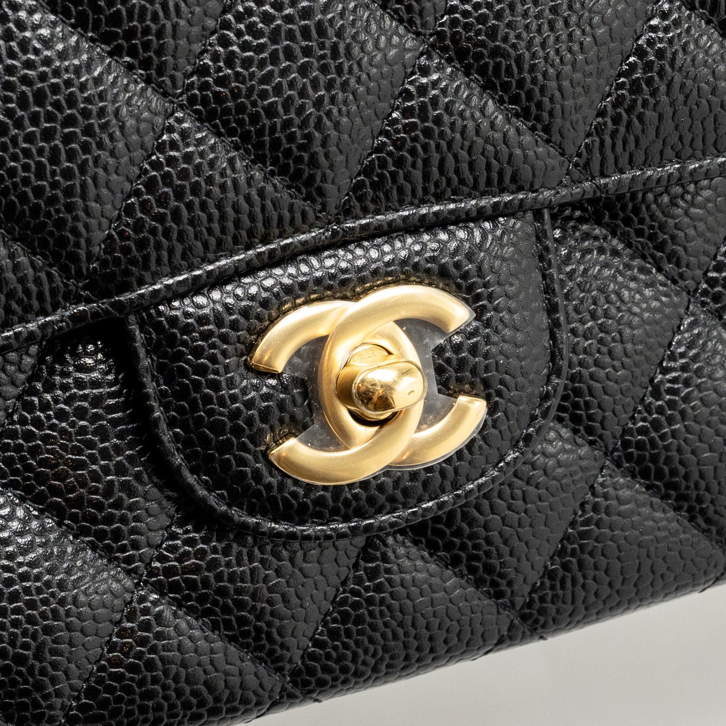 CHANEL Medium Classic Double Flap Bag Caviar Black  (Microchip)