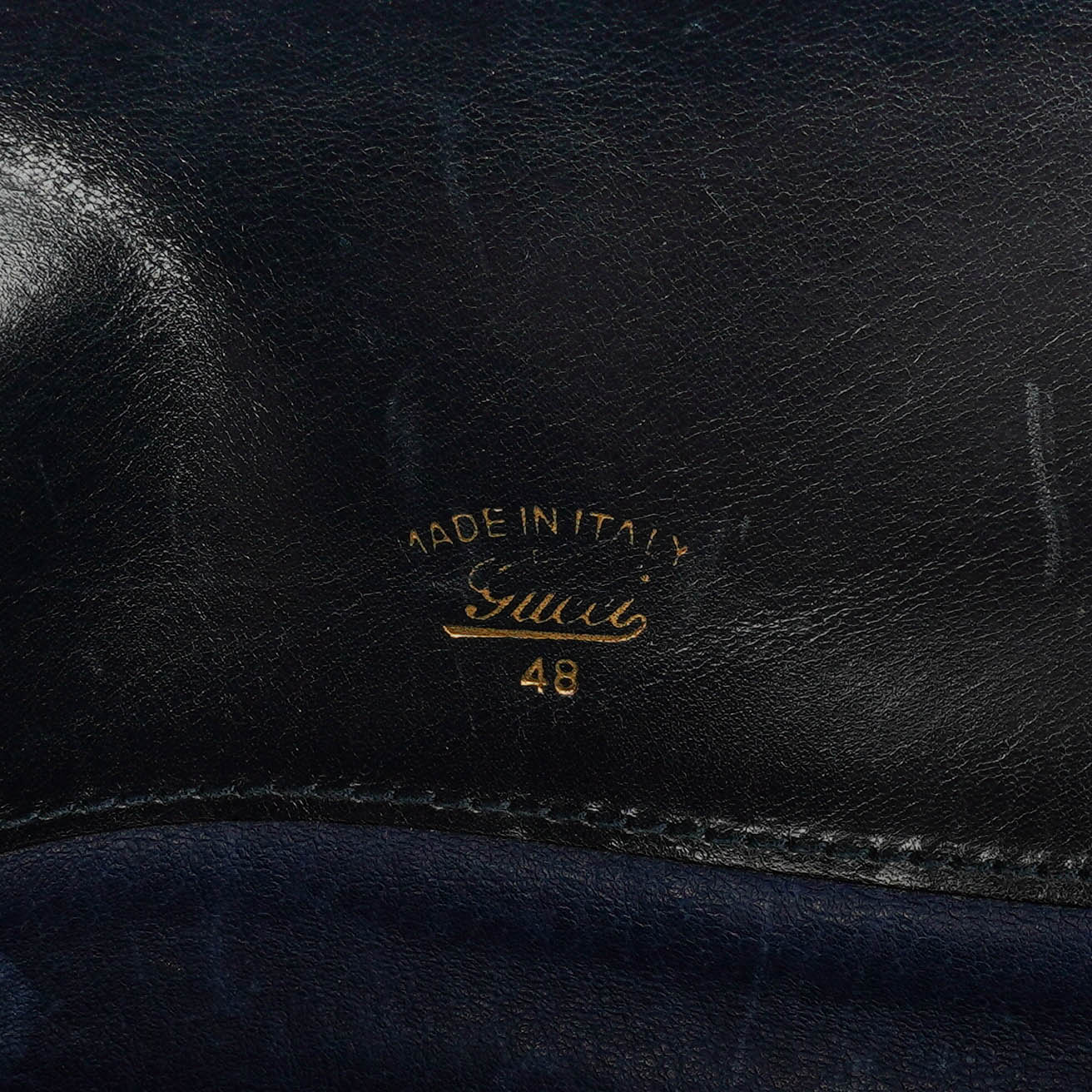 Gucci Navy Horsebit 1955 Shoulder Bag