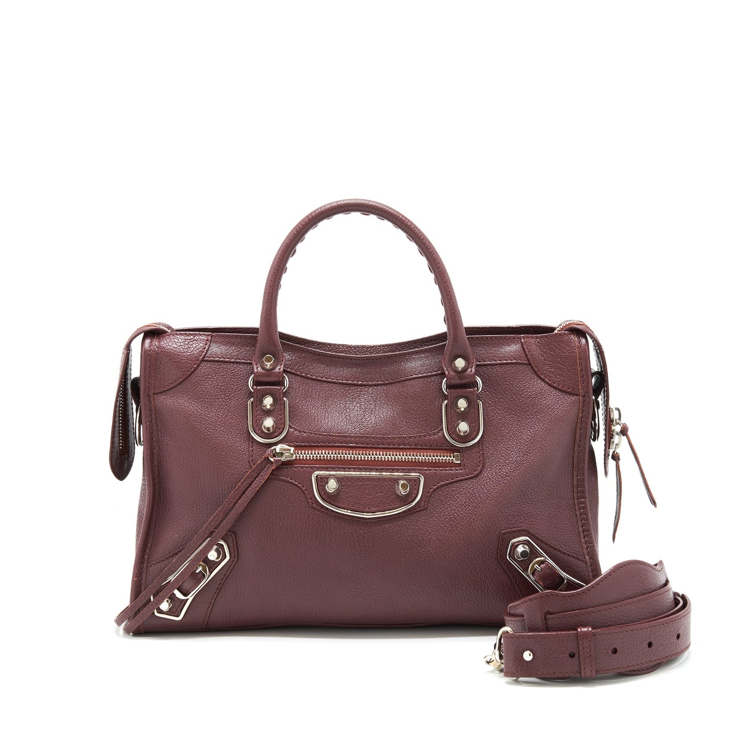Balenciaga Small City Edge Burgundy