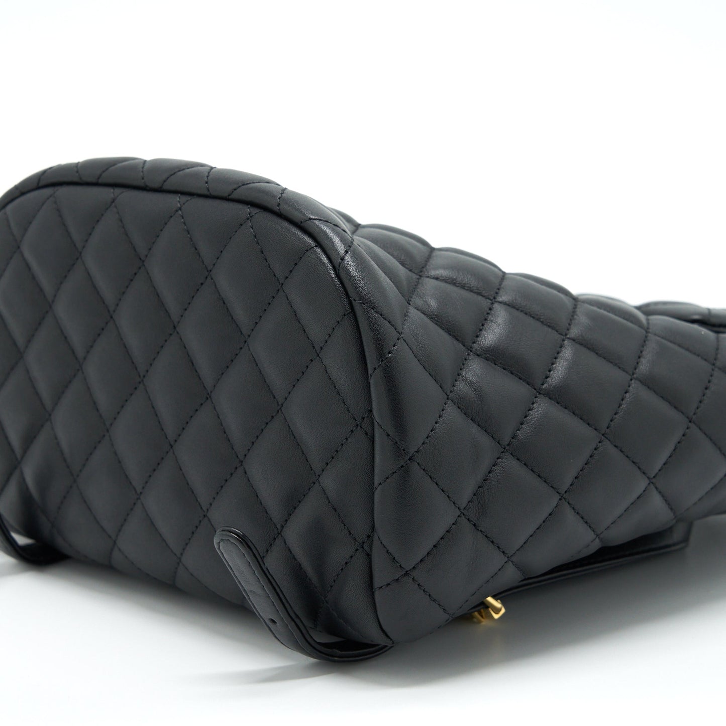 Chanel Quilted Backpack Calfskin Black