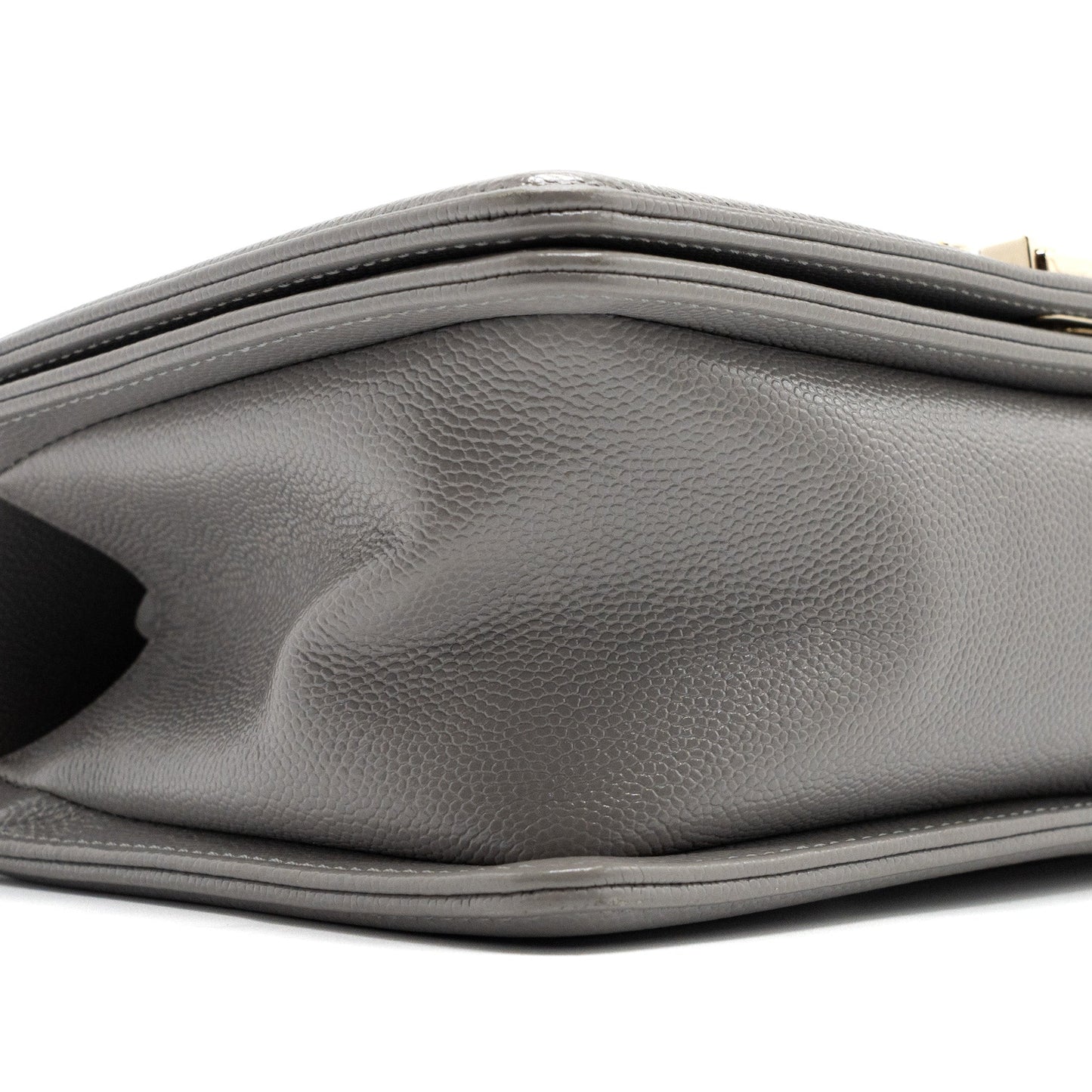 Chanel Medium Boy Bag Caviar Light Grey L